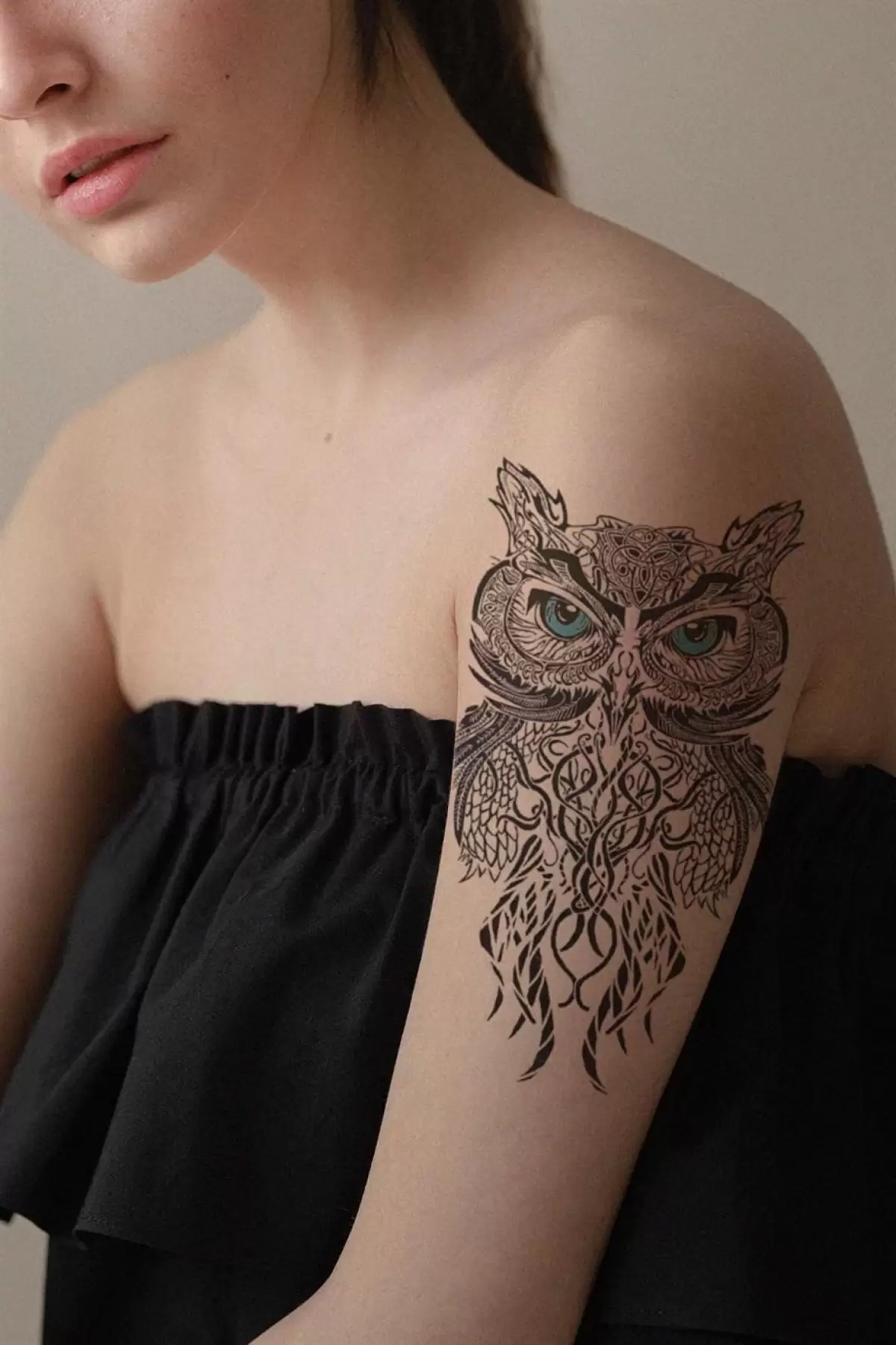 Baykuş Geçici Dövme Tattoo