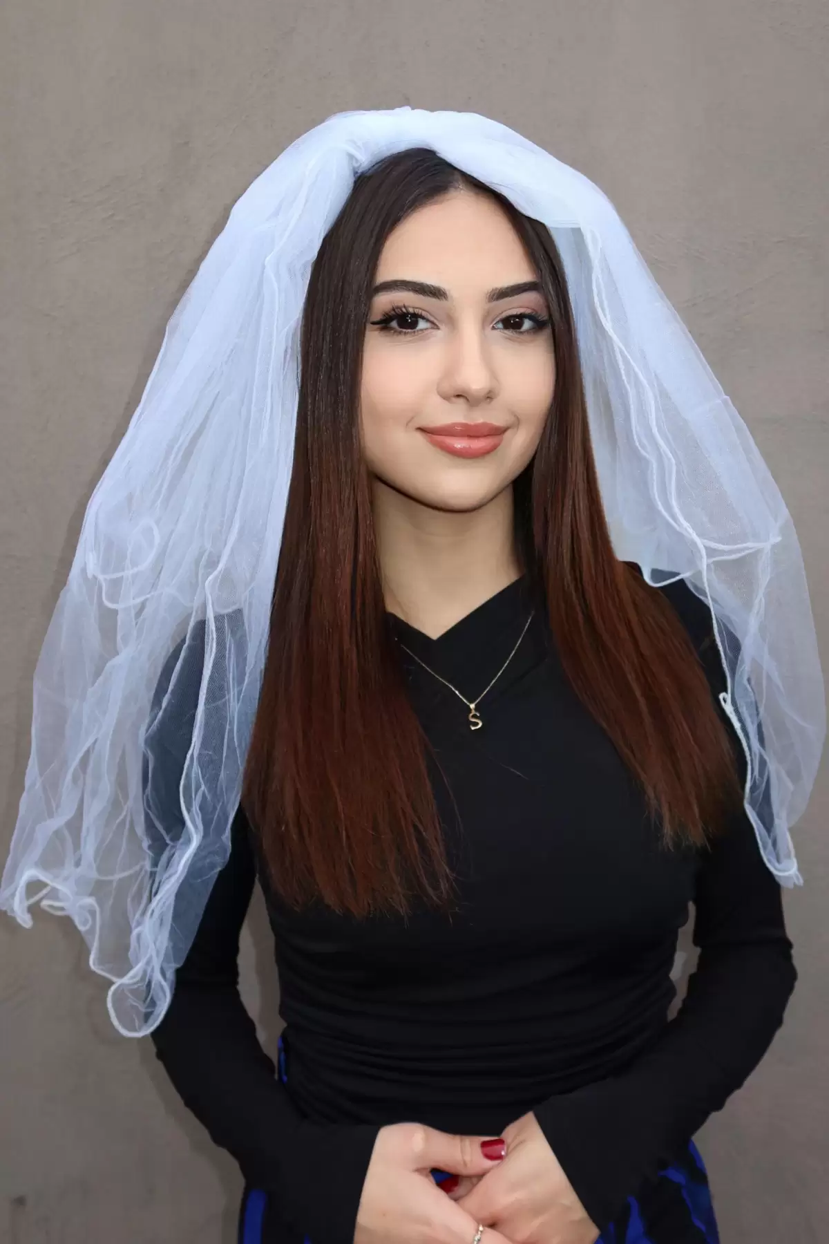 Beyaz Renk Duvak After Party Nikah Duvağı Tarak Tokalı