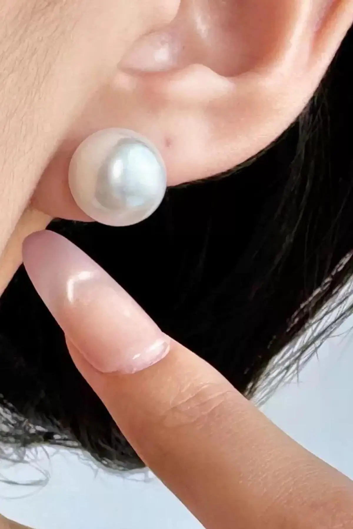 Beyaz Renk İnci Küpe (Çift)