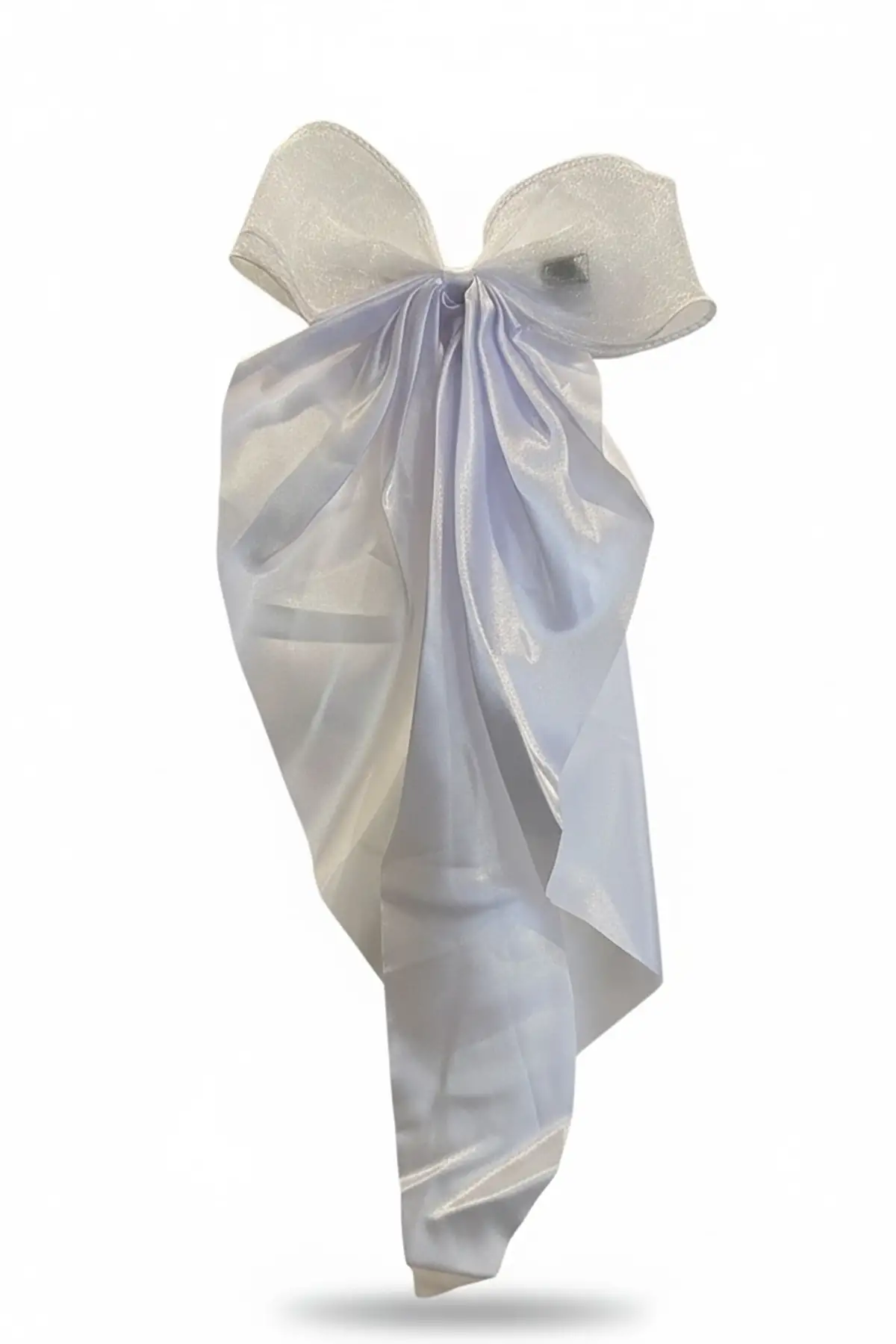 Beyaz Renk Kurdele Detaylı Pens Toka