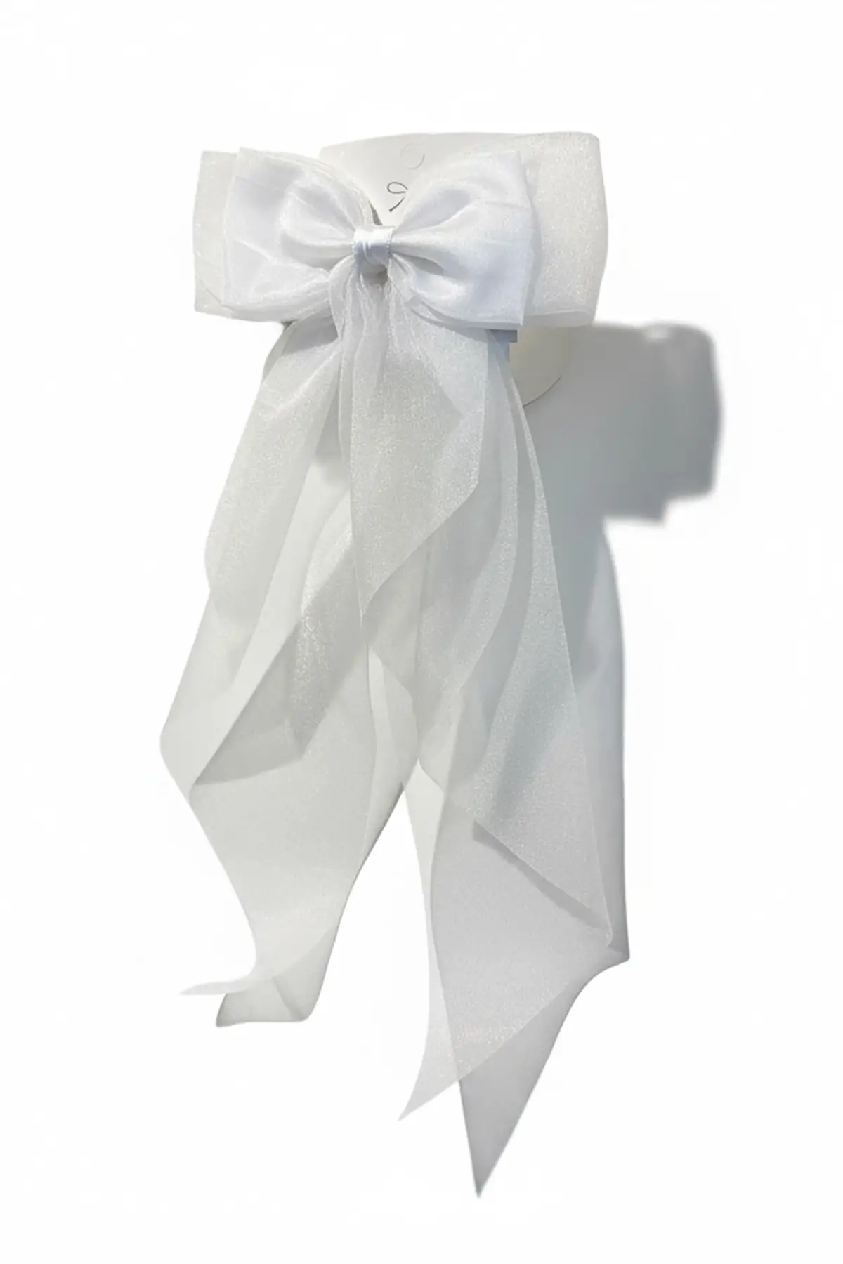 Beyaz Renk Kurdele Detaylı Pens Toka