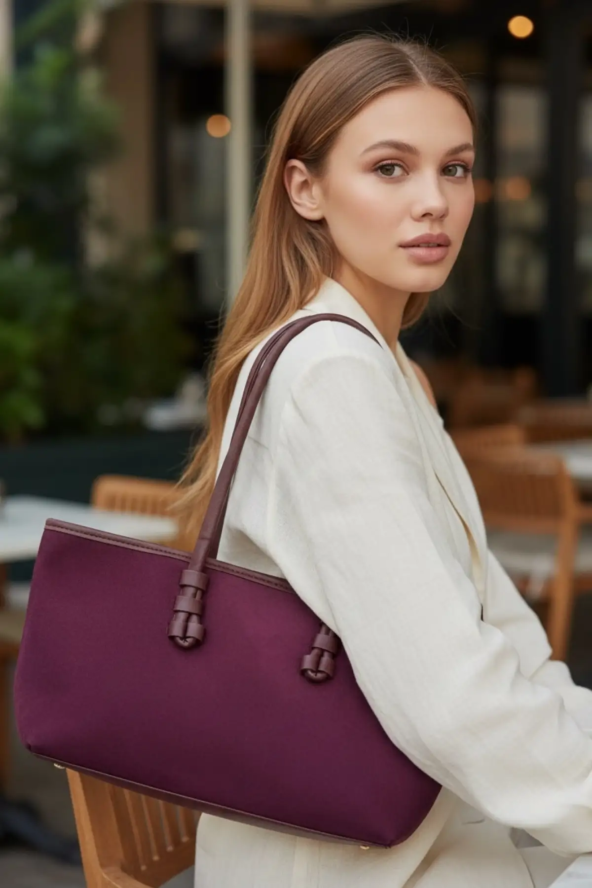 Bordo Renk Kadın Süet Çanta