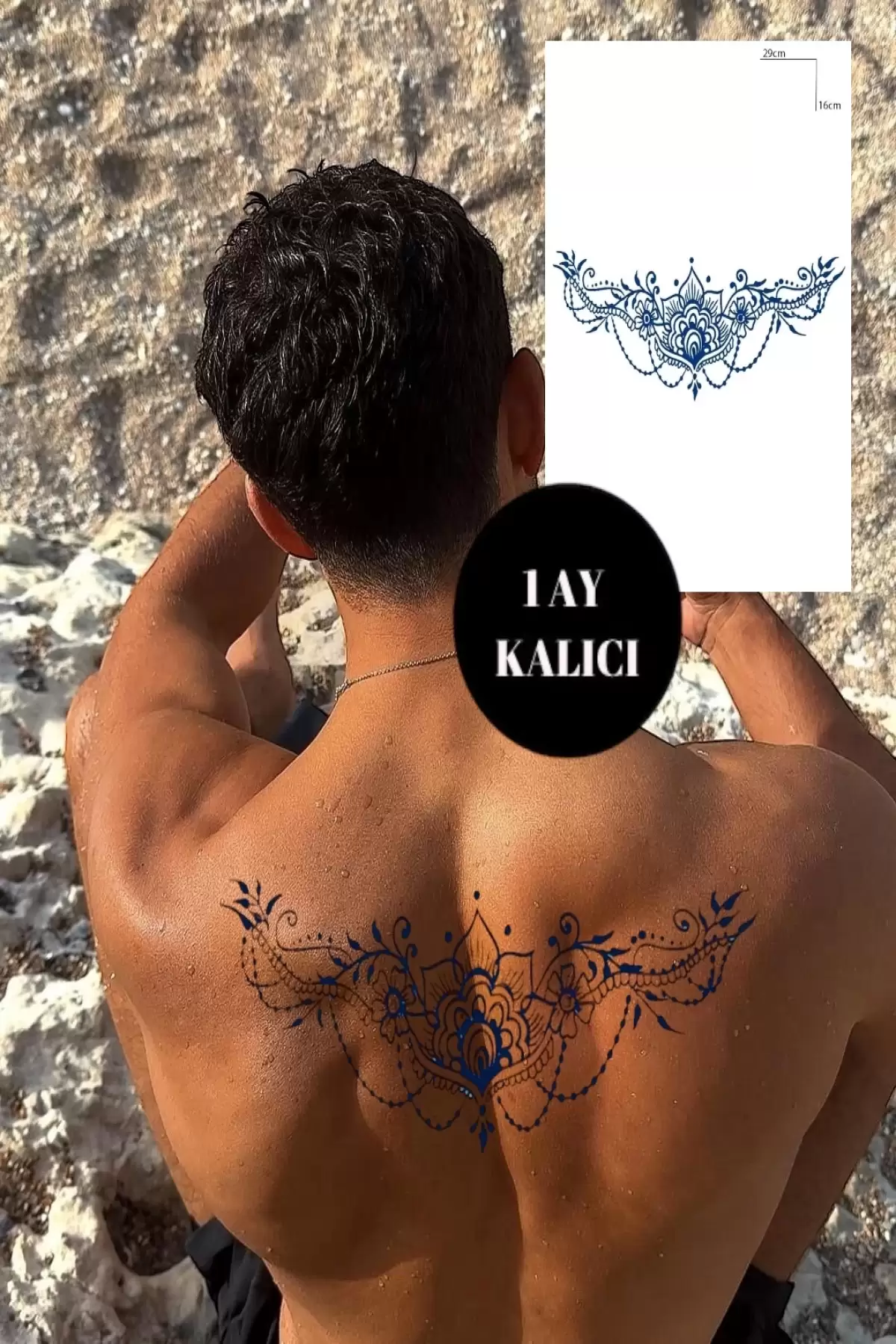Çiçek Figürlü 12 Saat Sonra Kararan Geçici Dövme Tattoo