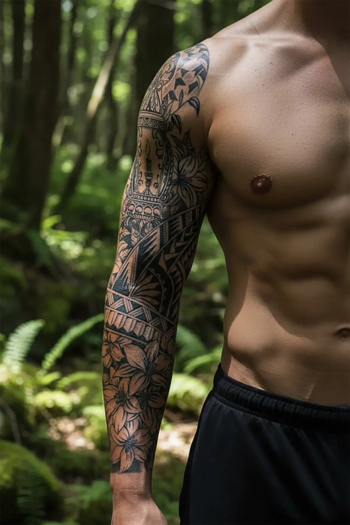 Çiçek Figürlü 12 Saat Sonra Kararan Geçici Kol Dövme Tattoo