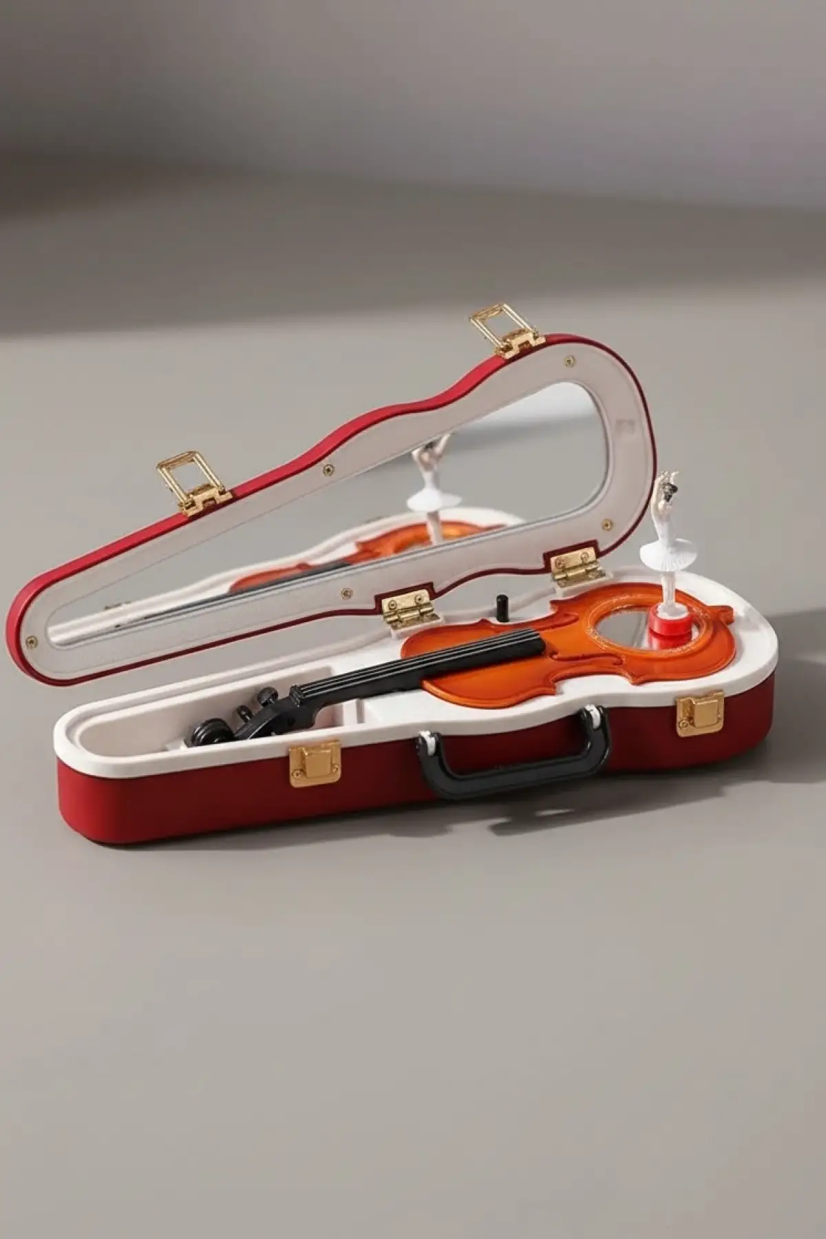 Dekoratif Dans Eden Balerinli Keman Müzik Kutusu