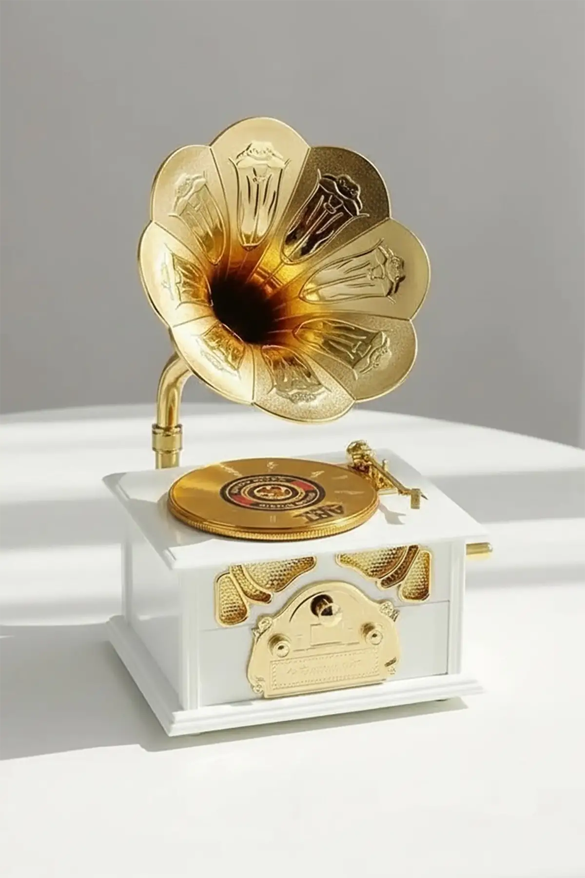 Dekoratif Gramafon Müzik Kutusu