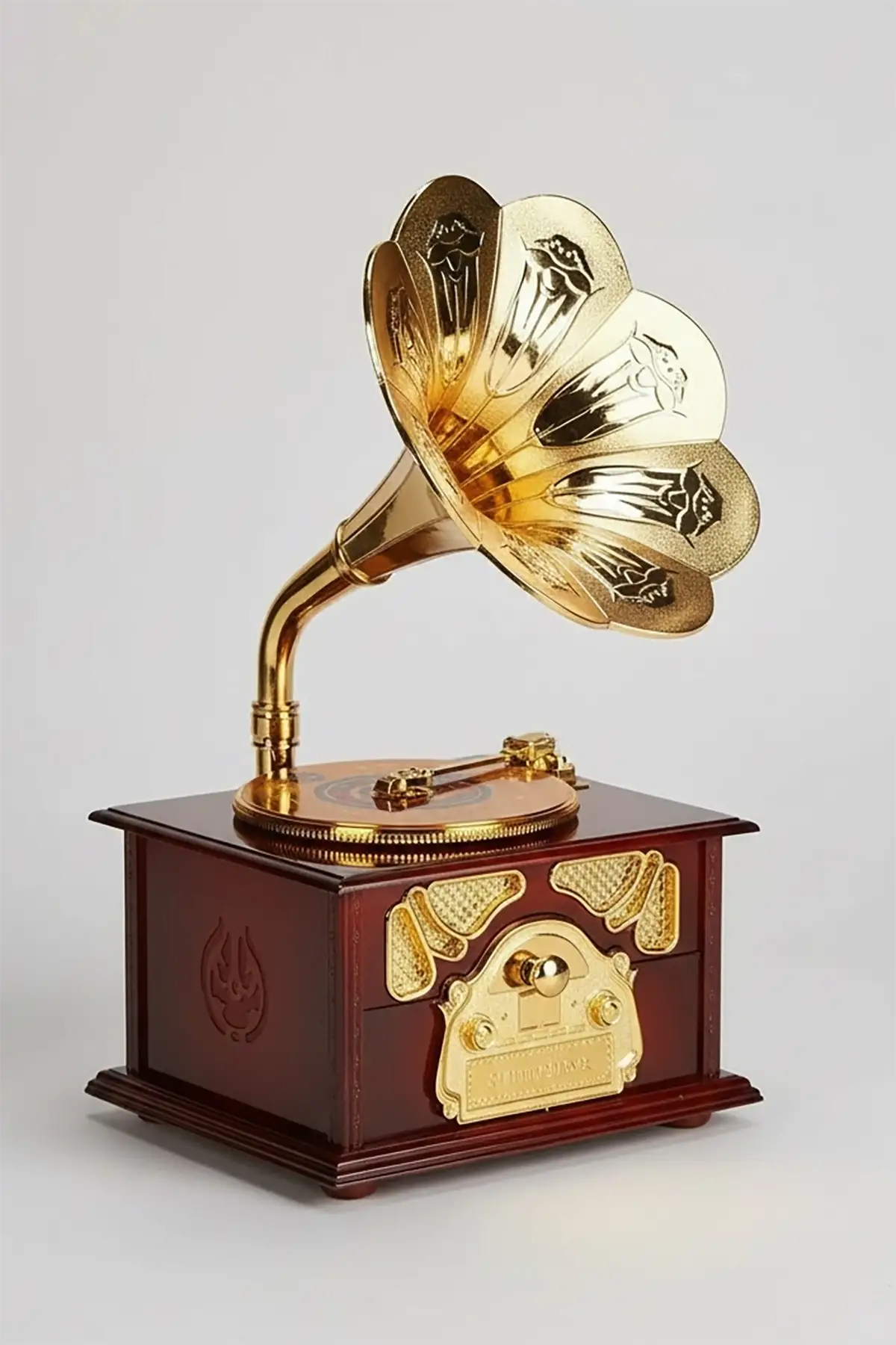 Dekoratif Gramafon Müzik Kutusu