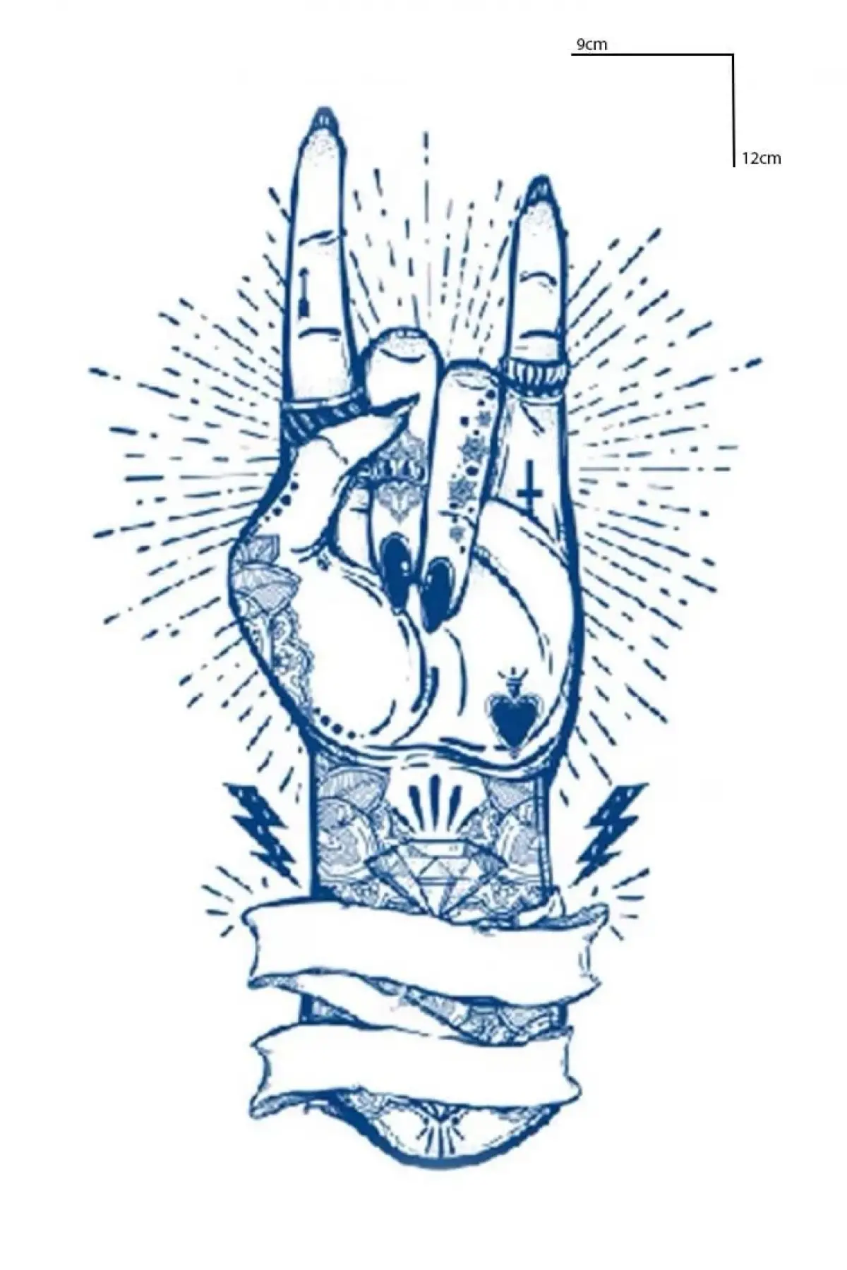 El Figürlü 12 Saat Sonra Kararan Geçici Dövme Tattoo