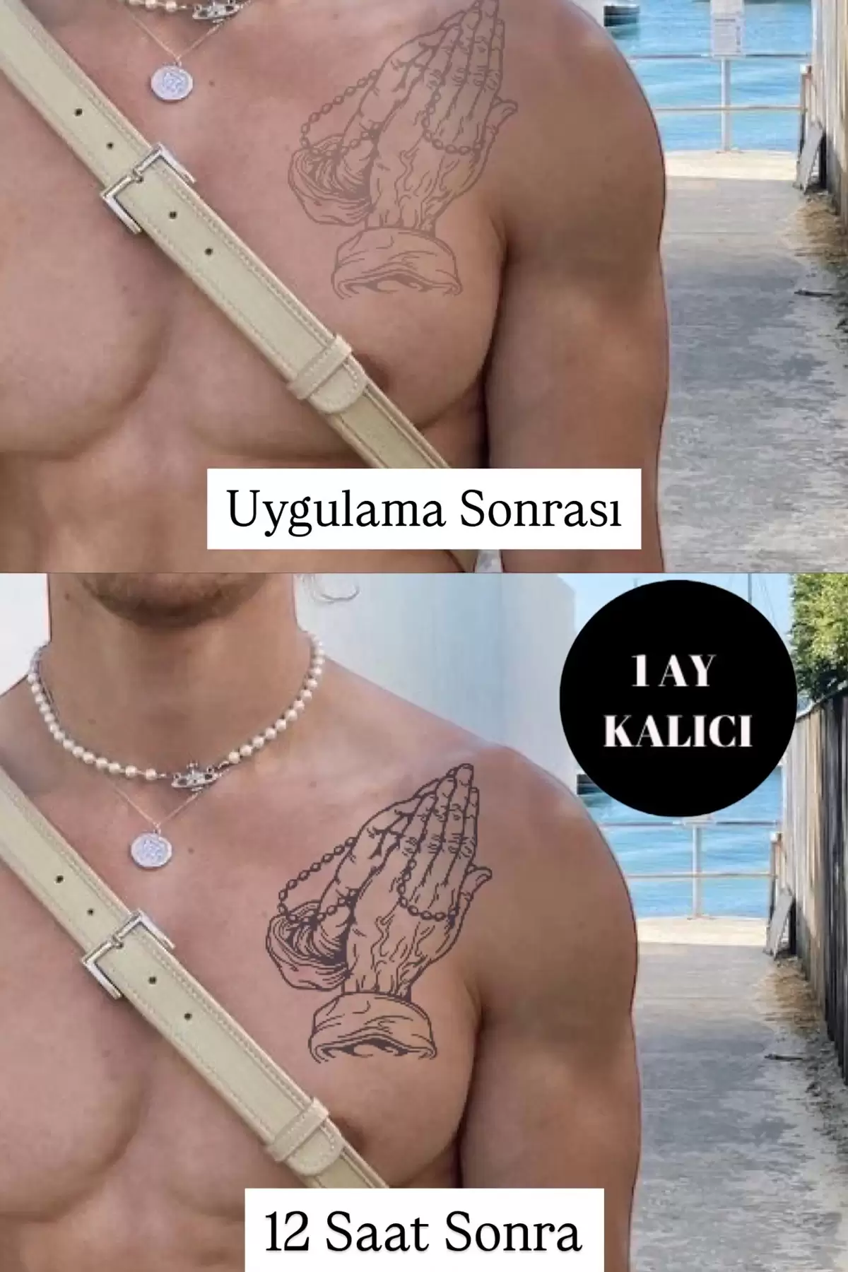 El Figürlü 12 Saat Sonra Kararan Geçici Dövme Tattoo