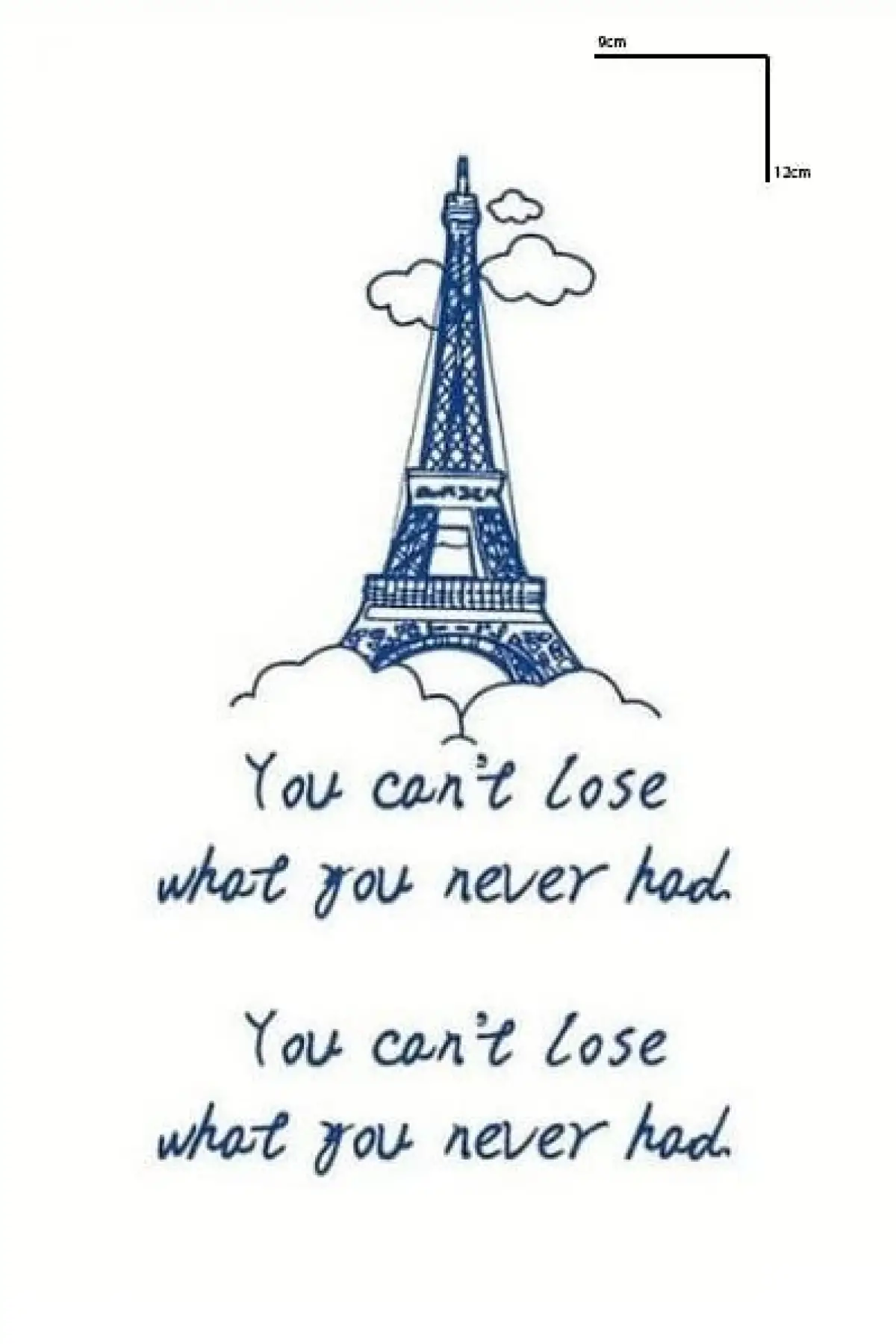 Eyfel Figürlü 12 Saat Sonra Kararan Geçici Dövme Tattoo