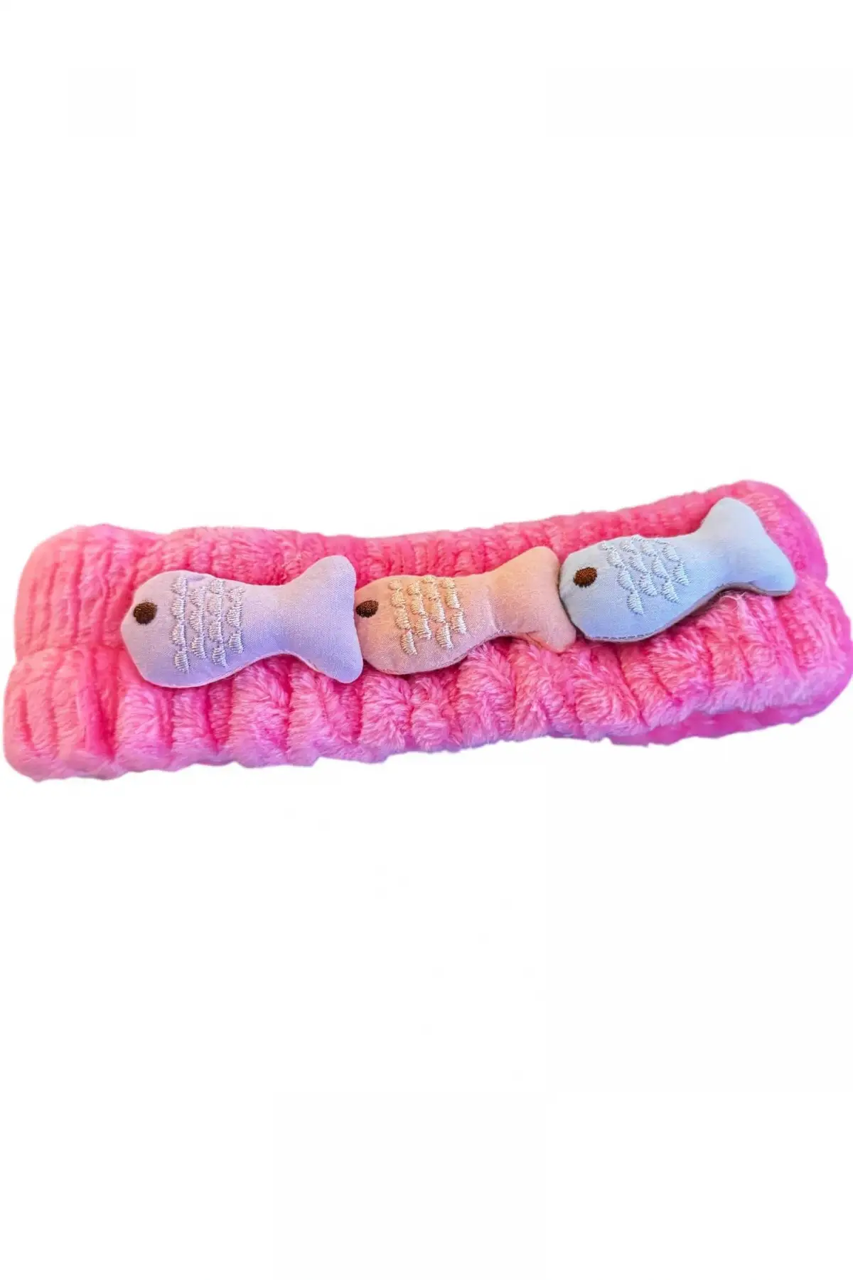 Fuşya Renk Balık Figürlü Peluş Saç Bandı