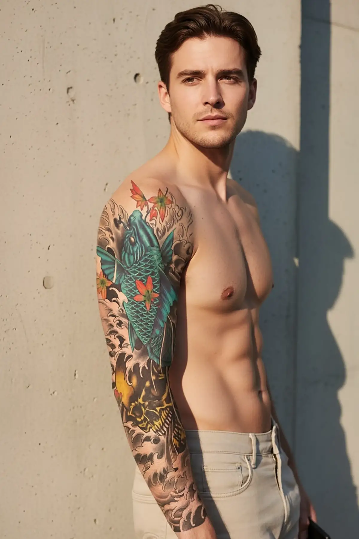 Geçici Balık Kol Dövme Tattoo