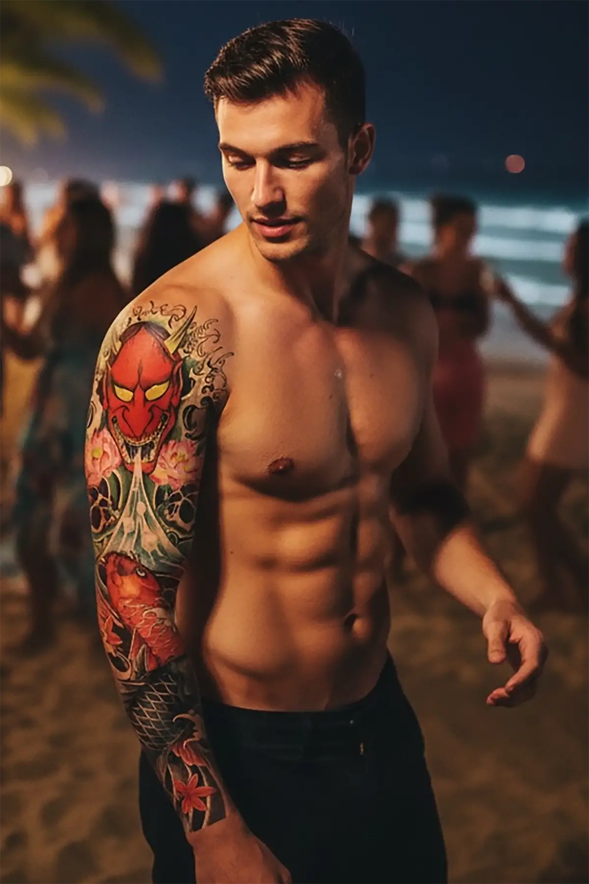 Geçici Balık ve Şeytan Kol Dövme Tattoo