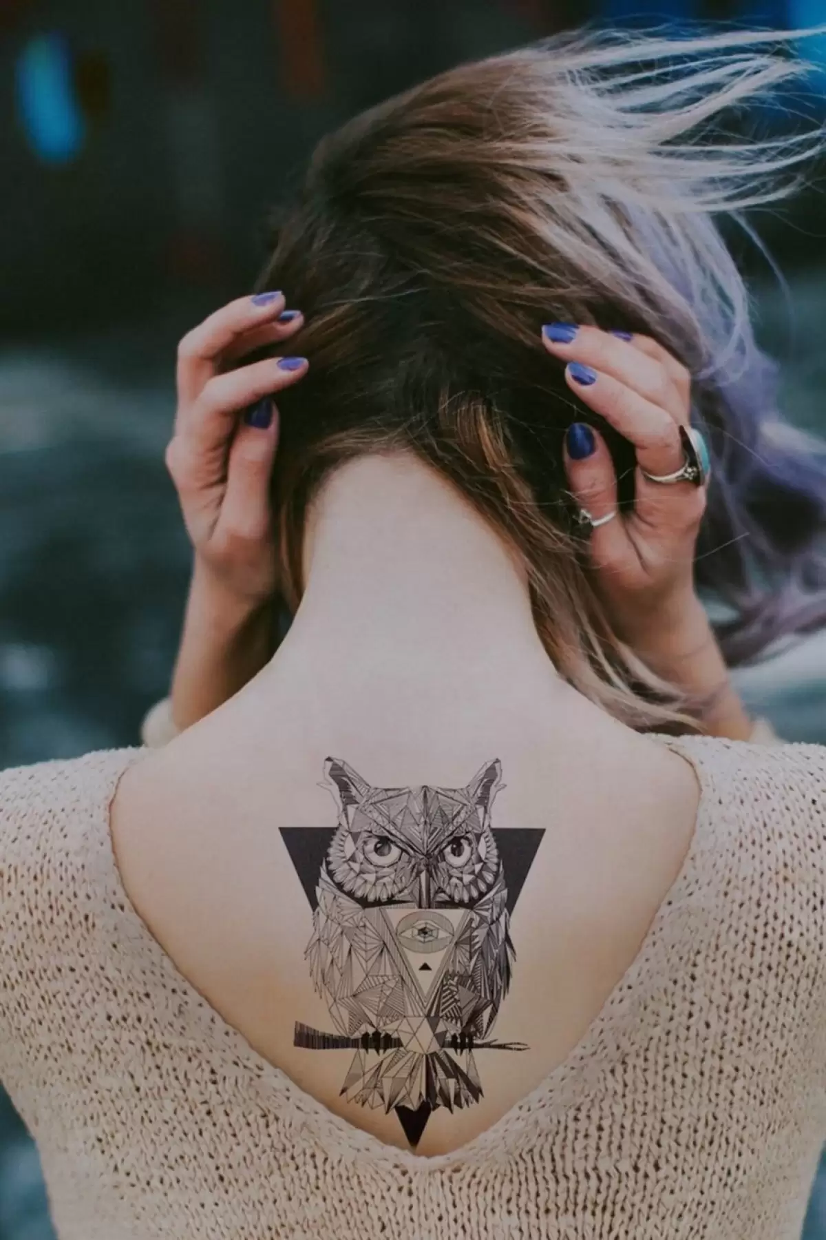 Geçici Baykuş Dövme Tattoo
