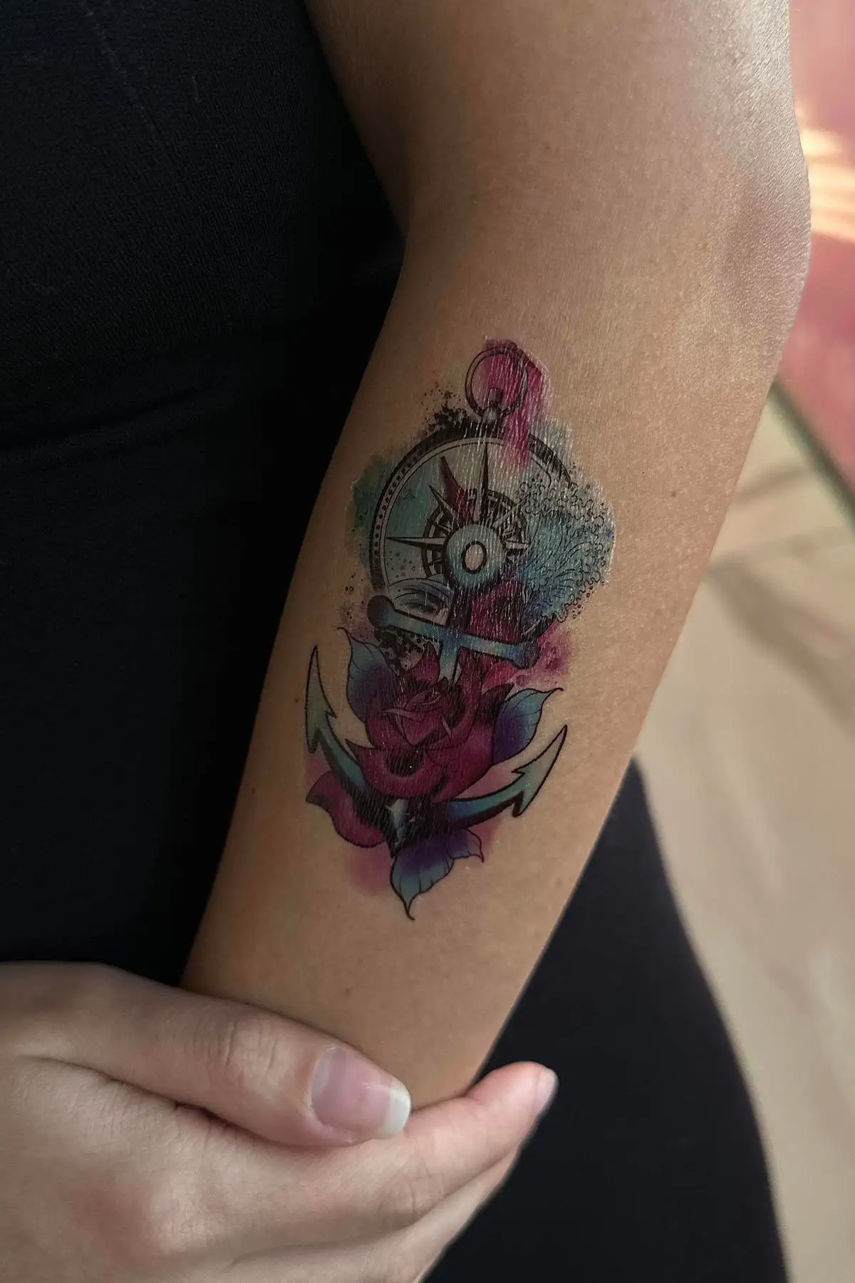 Geçici Çapa Figürlü Mini Dövme Tattoo
