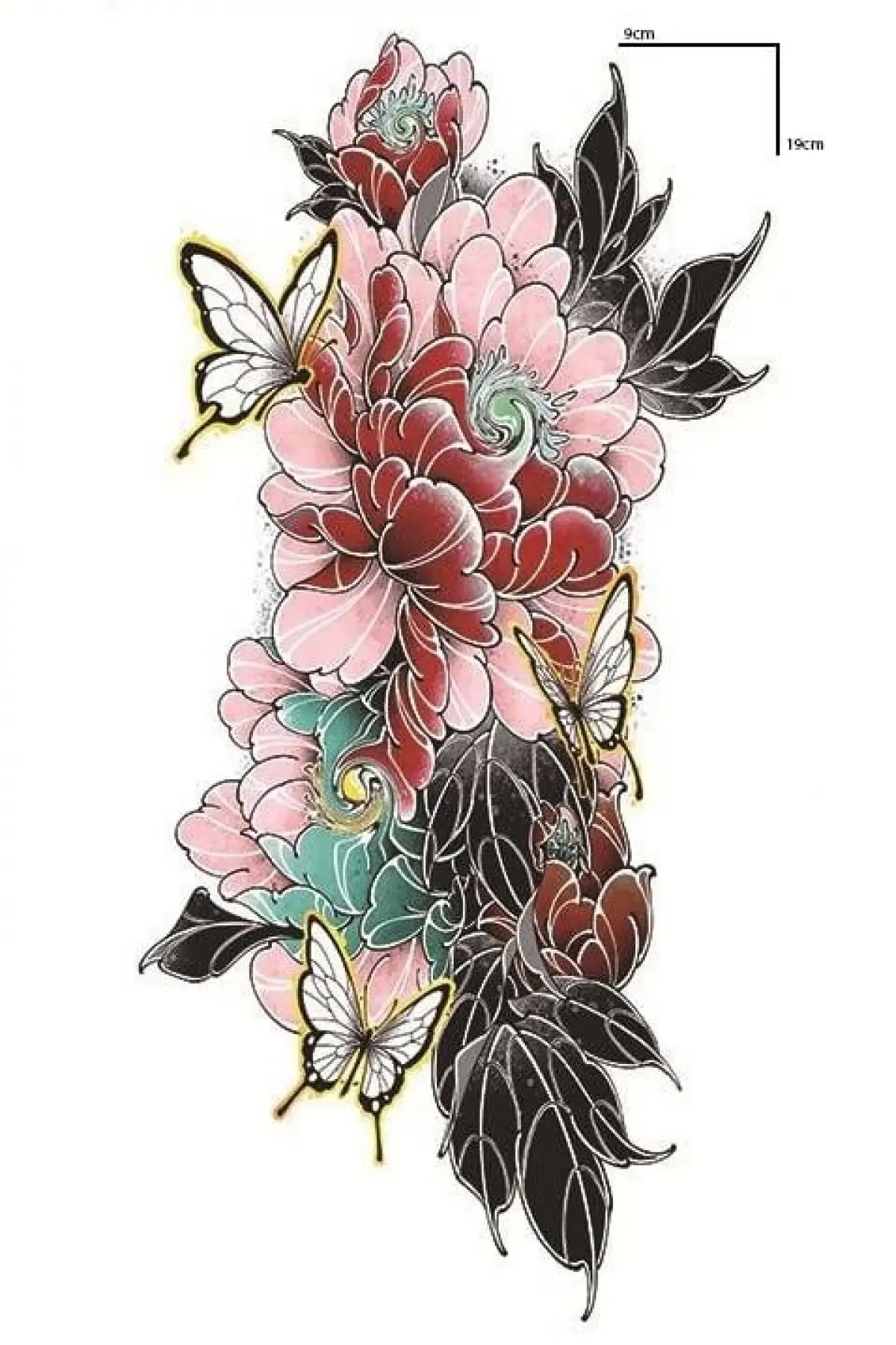 Geçici Çiçek Figürlü Dövme Tattoo