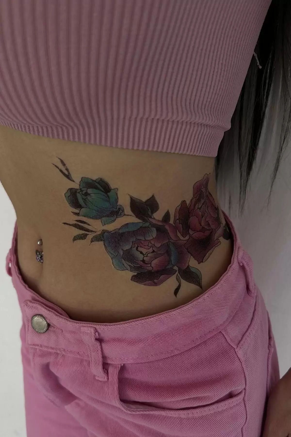 Geçici Çiçek Figürlü Dövme Tattoo