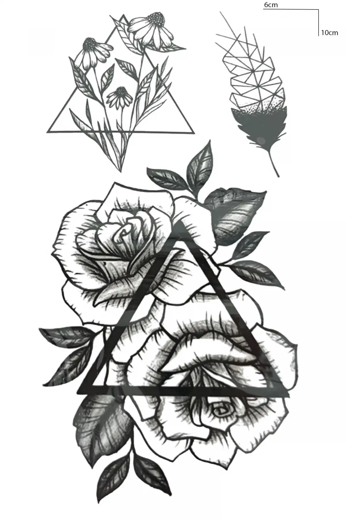 Geçici Çiçek Figürlü Mini Dövme Tattoo