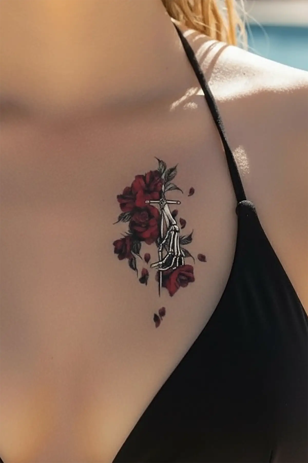 Geçici Gül Figürlü Dövme Tatto