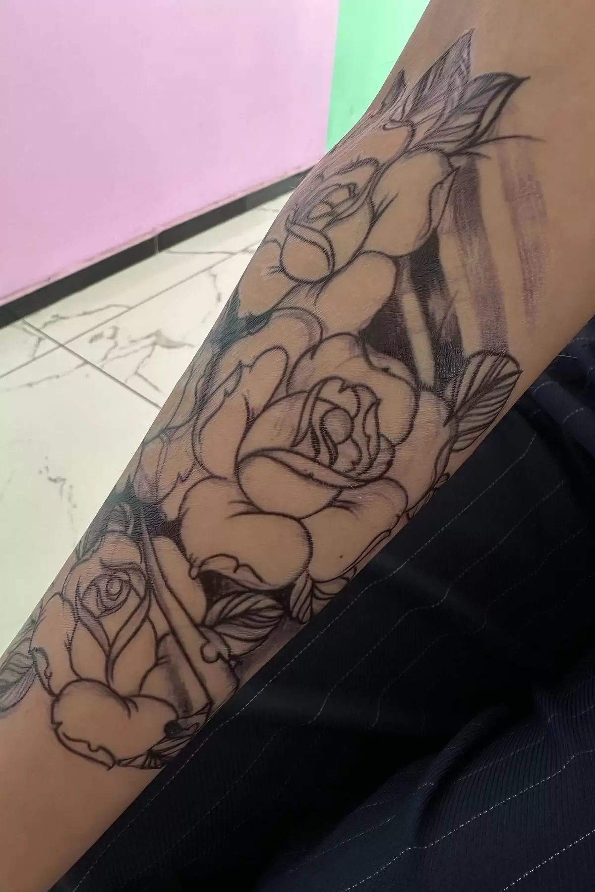 Geçici Gül Figürlü Dövme Tattoo