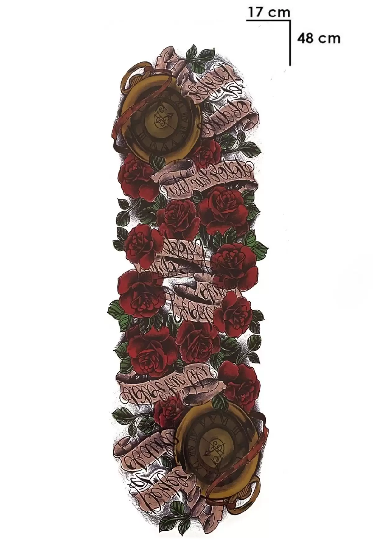 Geçici Gül Modelli Kol Dövme Tattoo