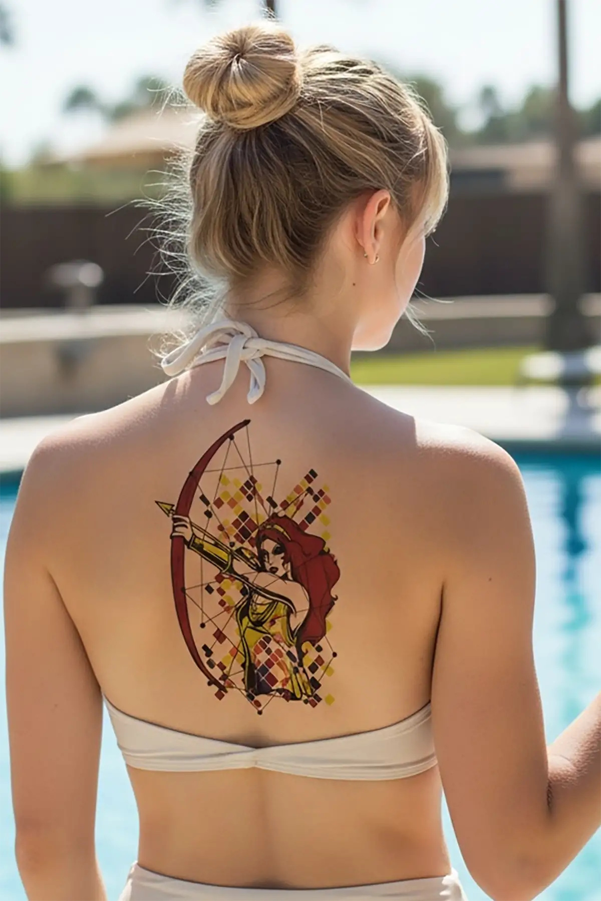 Geçici Kadın Modelli Dövme Tattoo