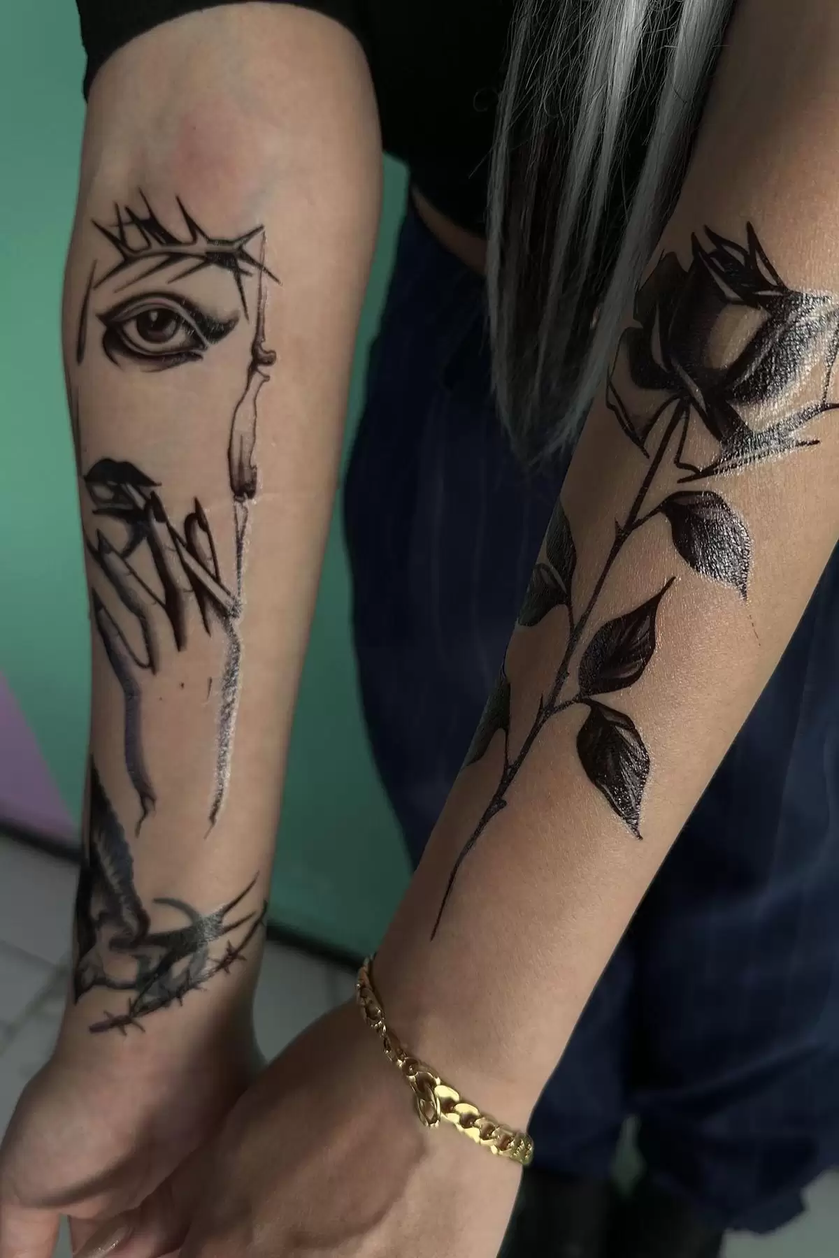 Geçici Karışık Figür Dövme Tattoo