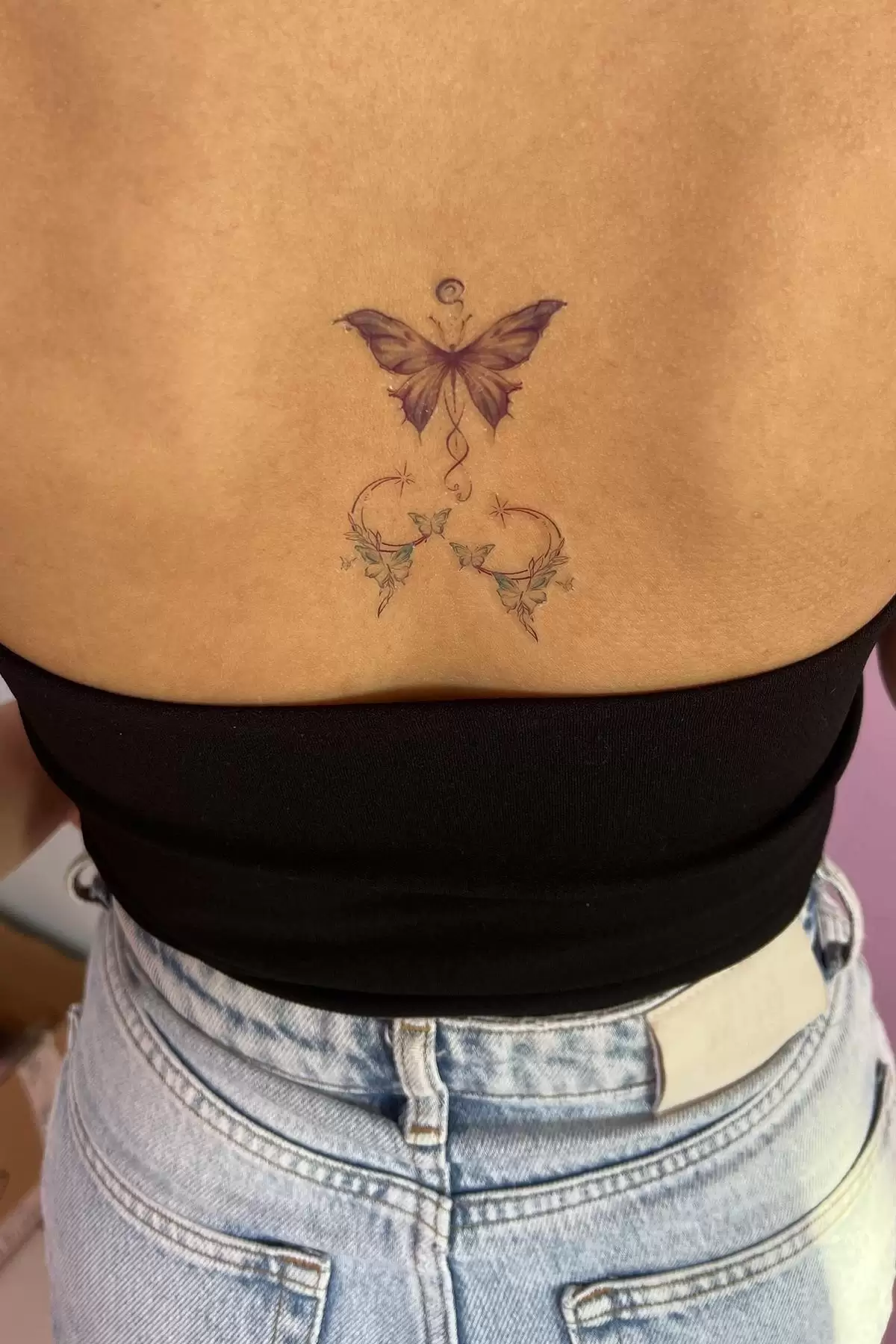 Geçici Kelebek Figürlü Dövme Tatto