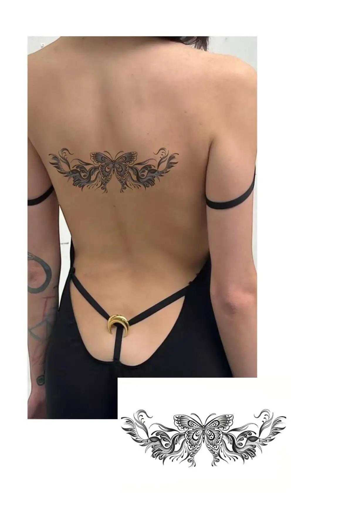 Geçici Kelebek Figürlü Dövme Tattoo