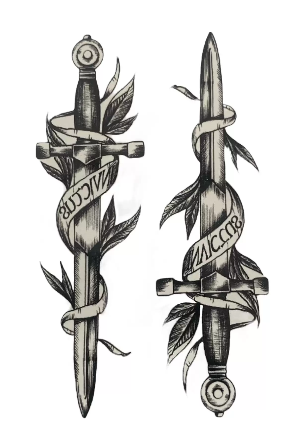 Geçici Kılıç Figürlü Dövme Tatto
