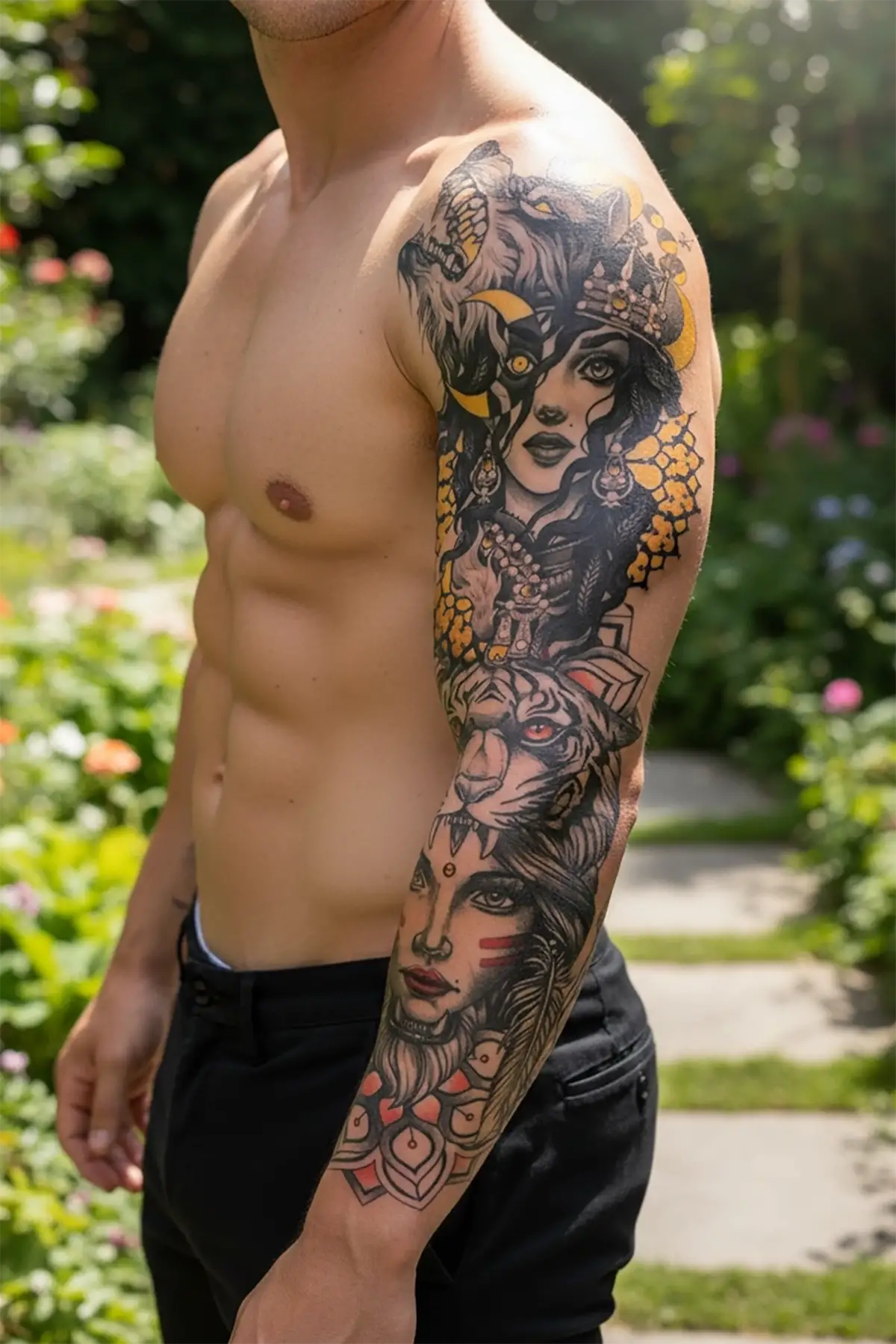 Geçici Kız Figürlü Dövme Tattoo