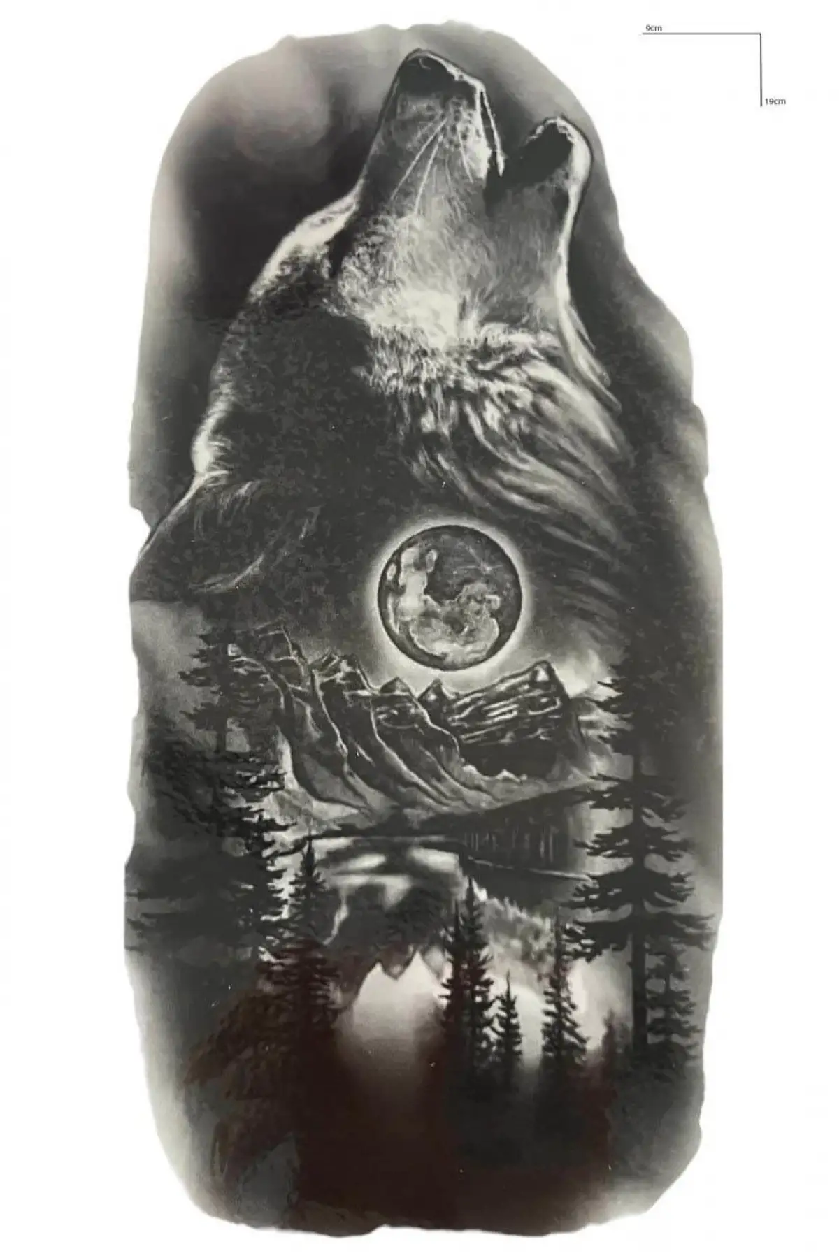 Geçici Kurt Figürlü Dövme Tattoo