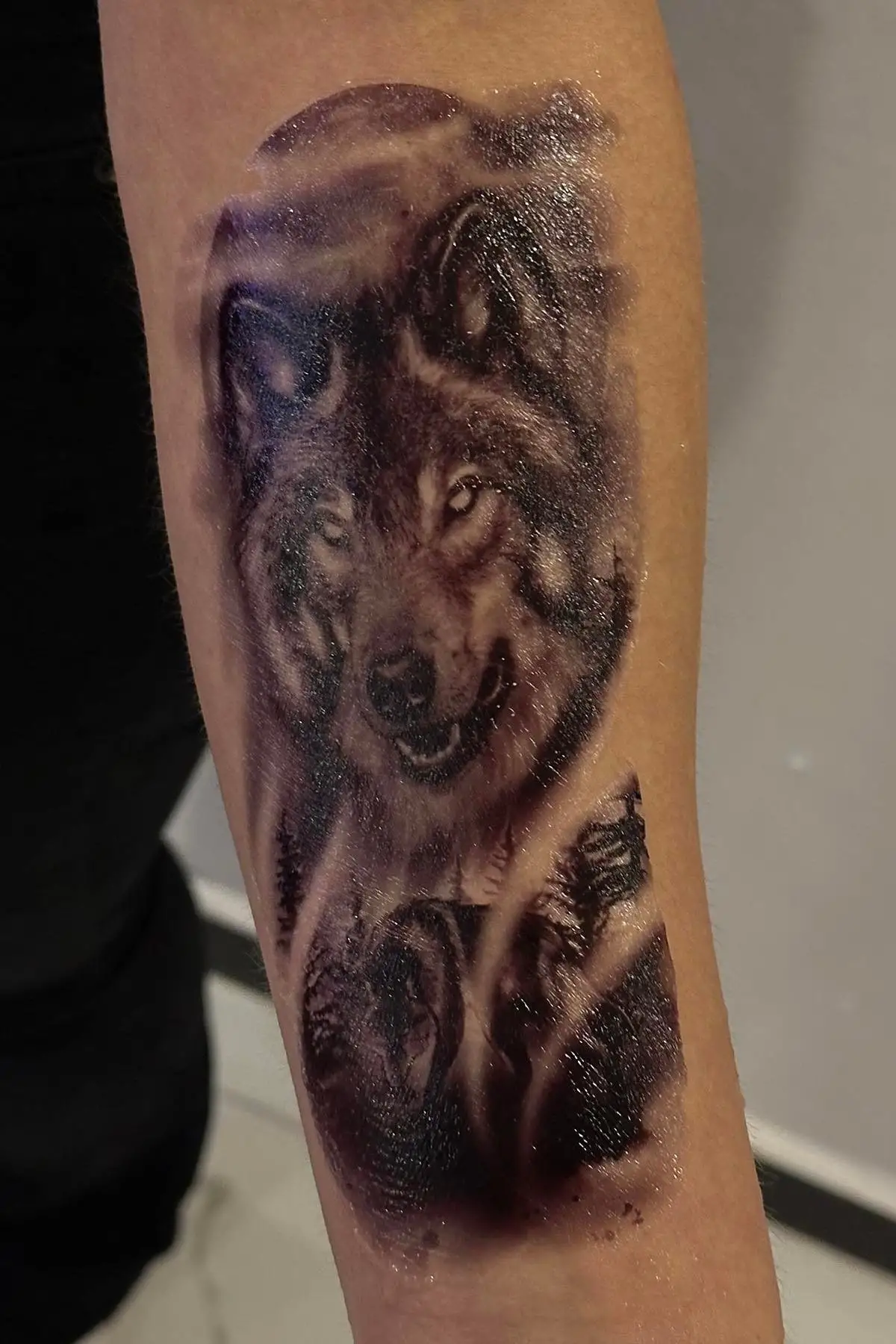 Geçici Kurt Figürlü Dövme Tattoo