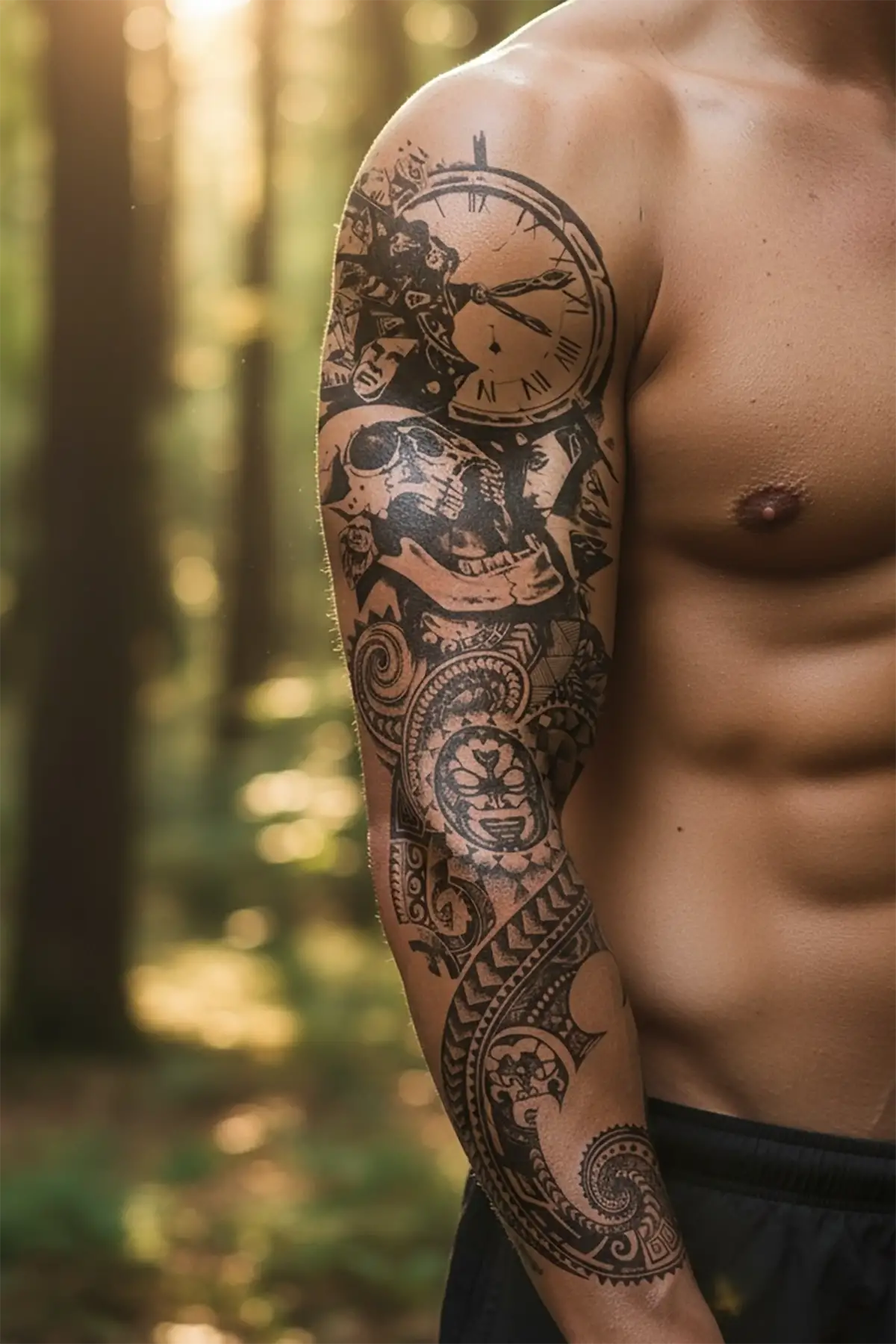 Geçici Kurukafa ve Saat Kol Dövme Tattoo