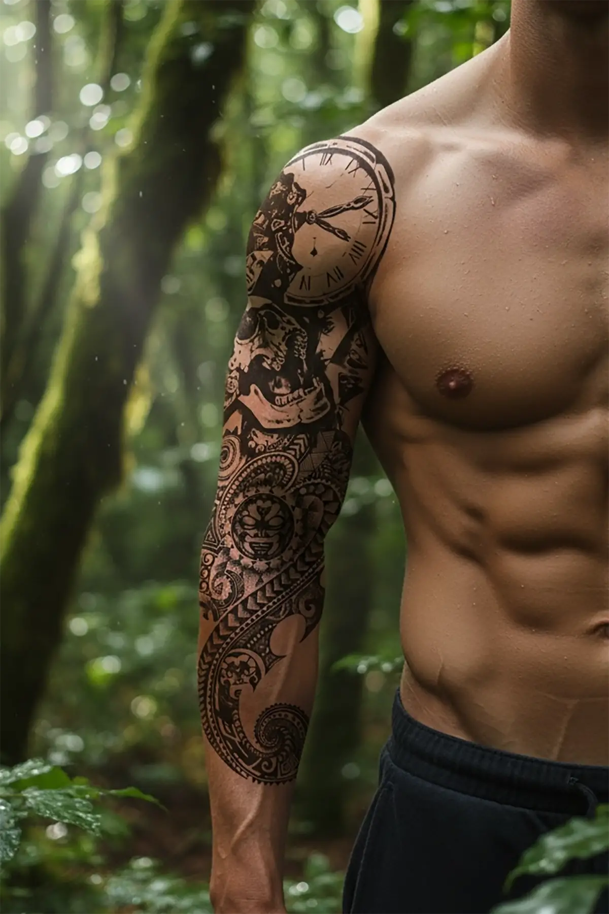 Geçici Kurukafa ve Saat Kol Dövme Tattoo