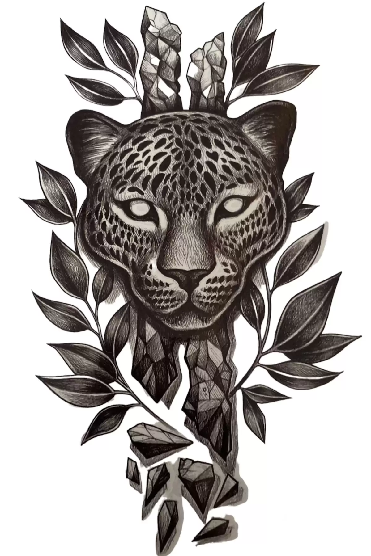 Geçici Leopar Figürlü Dövme Tattoo