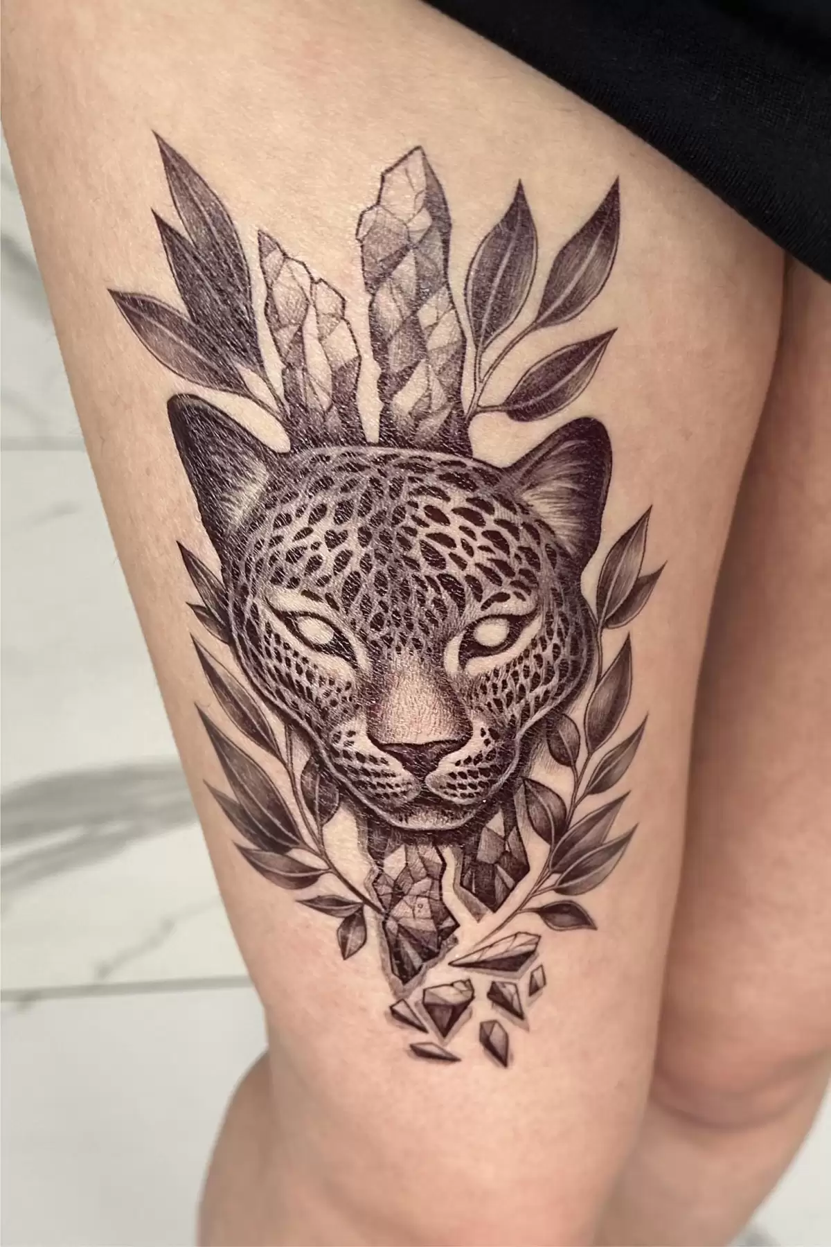 Geçici Leopar Figürlü Dövme Tattoo