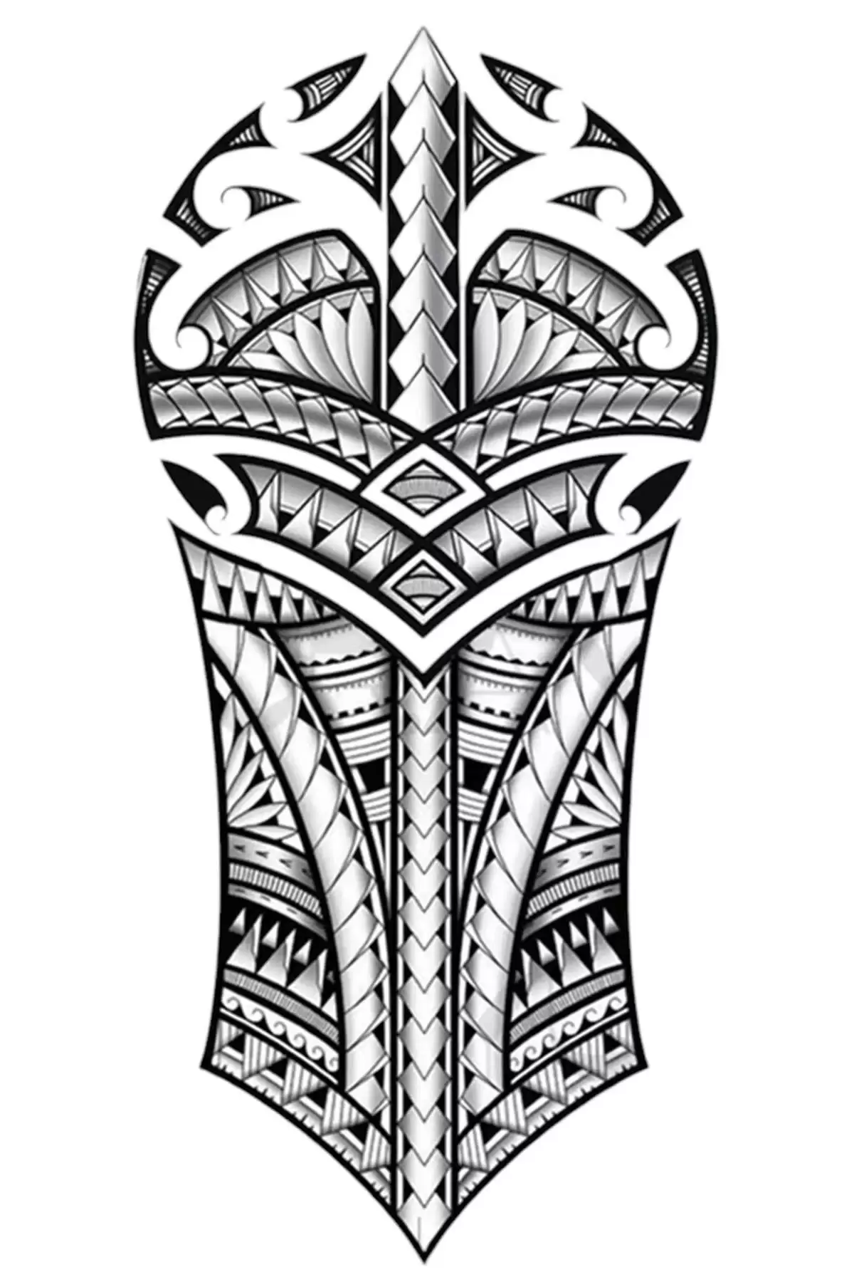 Geçici Maori Model Dövme Tattoo