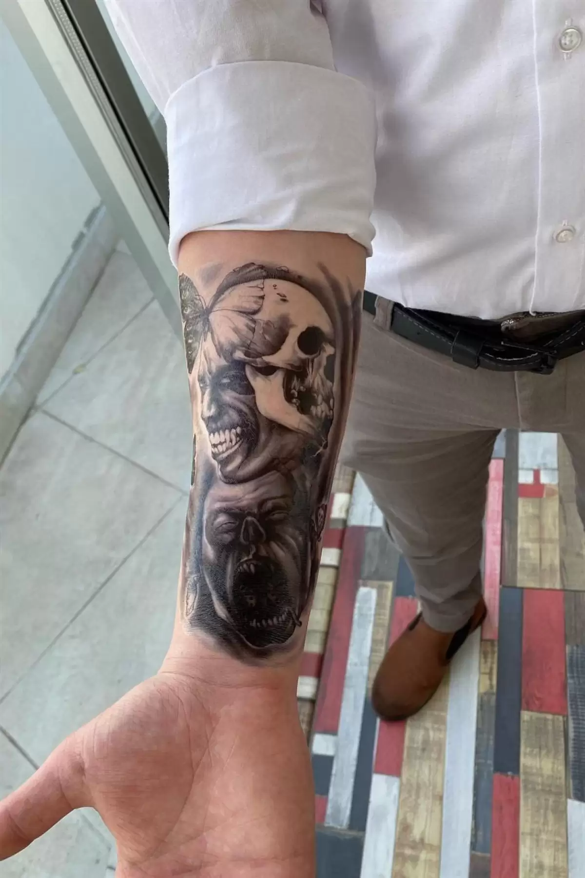 Geçici Şeytan ve Kurukafa Dövme Tattoo