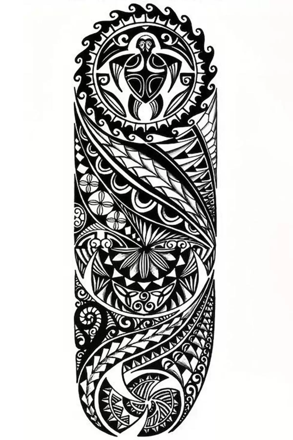 Geçici Tribal Figürlü Dövme Tattoo