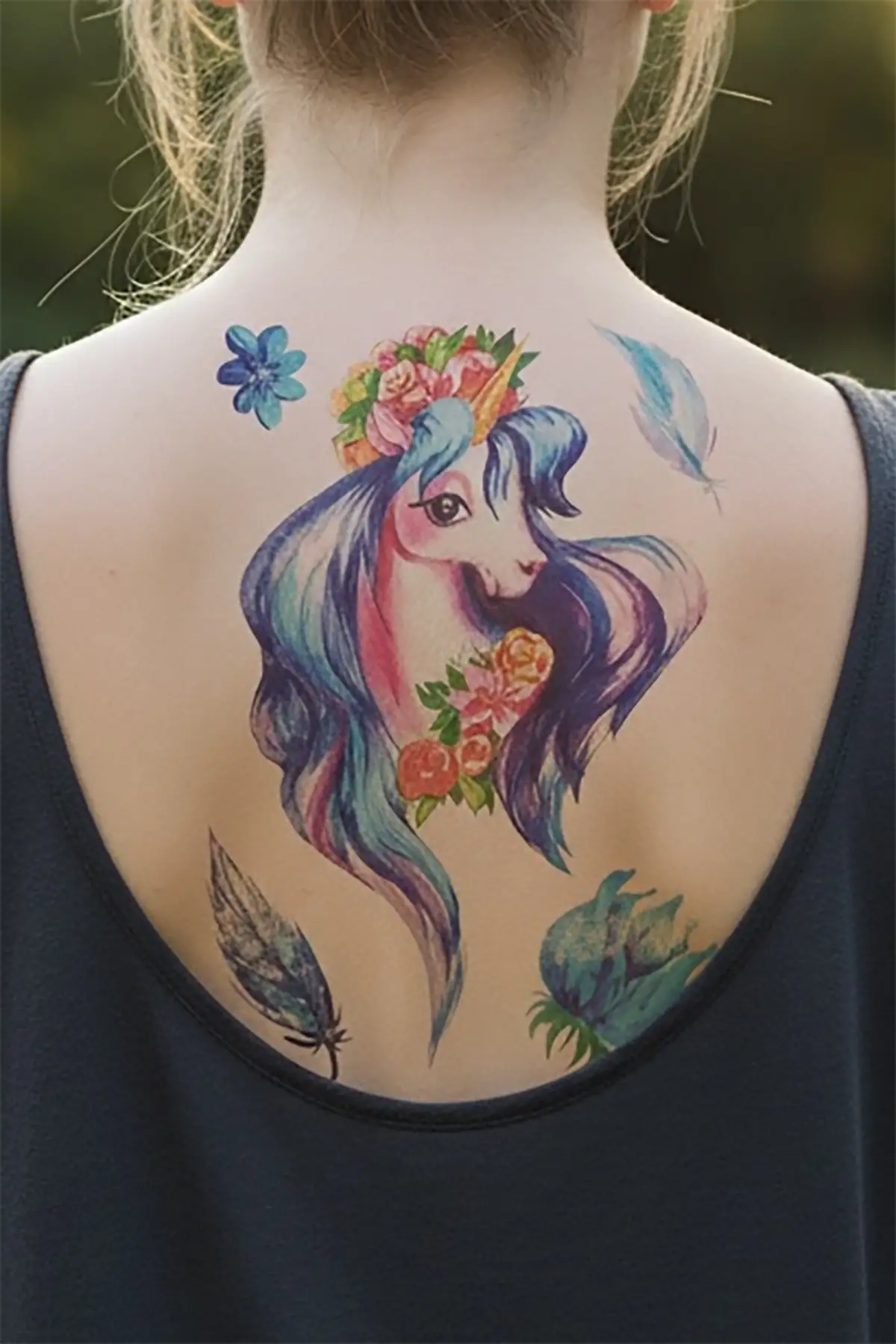 Geçici Unicorn Dövme Tattoo