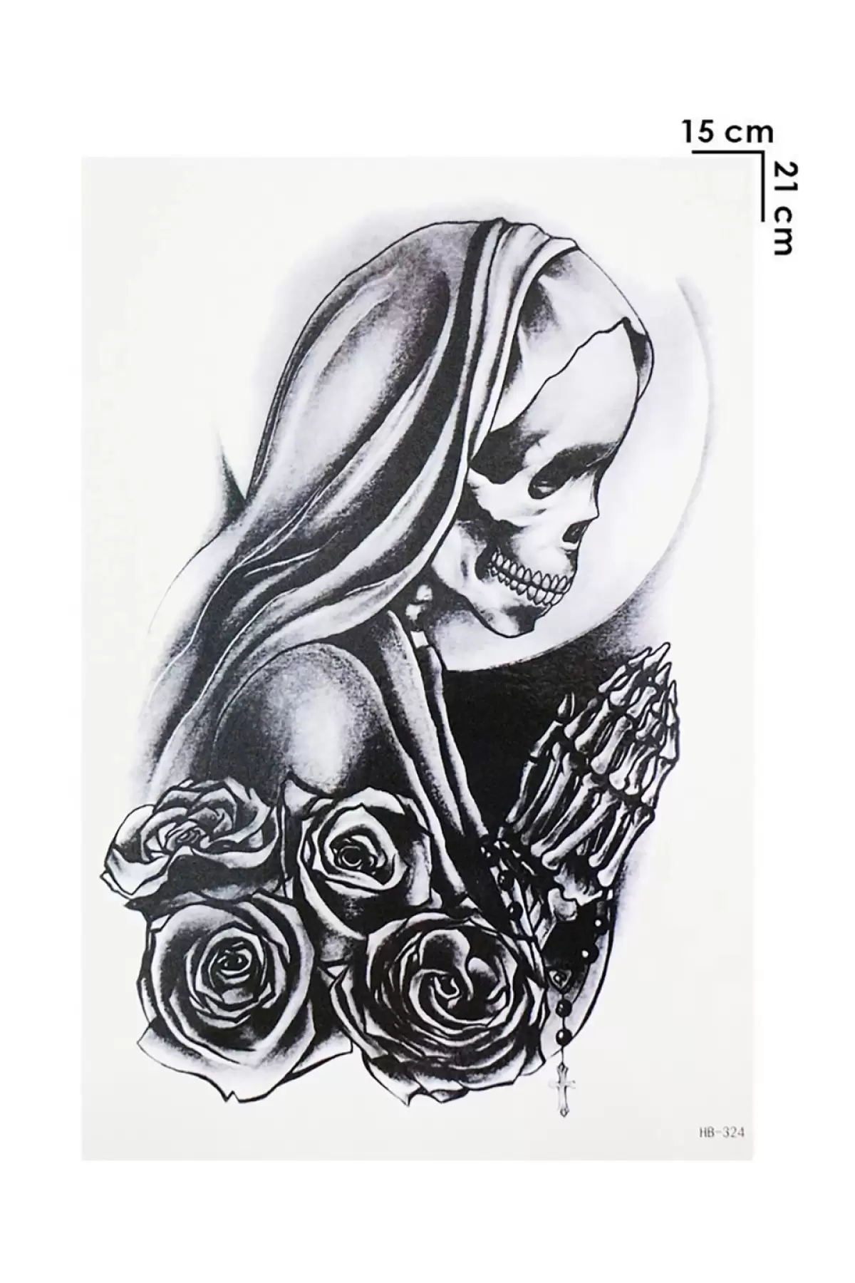 Gerçekçi Geçici Kurukafa Dövme Tattoo