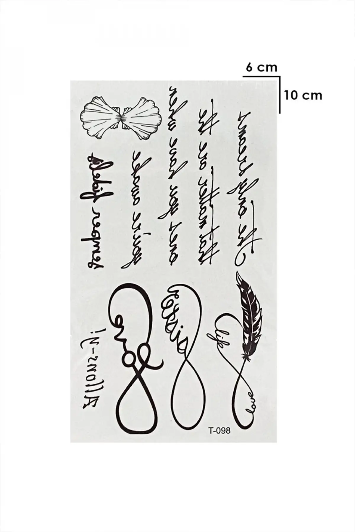 Gerçekçi Yazılı ve Sonsuzluk Dövme Tattoo