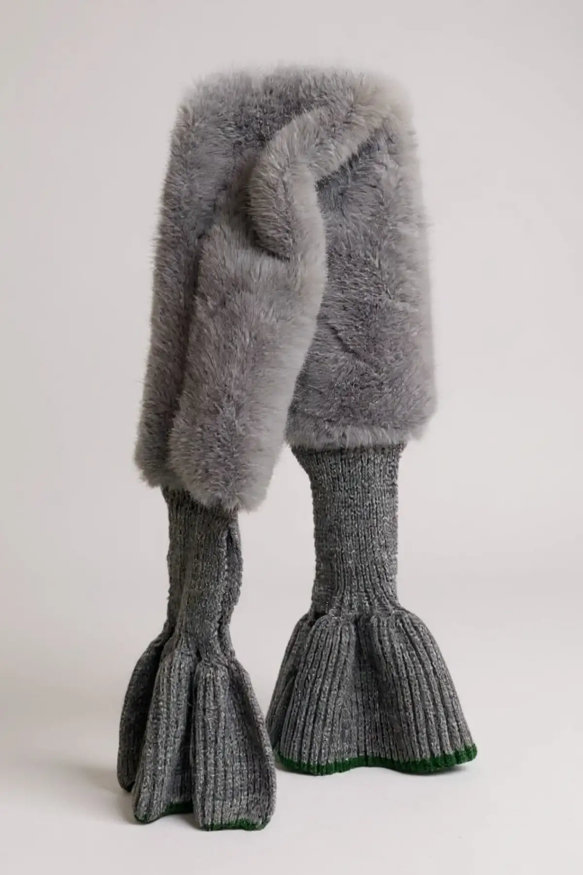 Gri Renk Çocuk Peluş Atkı