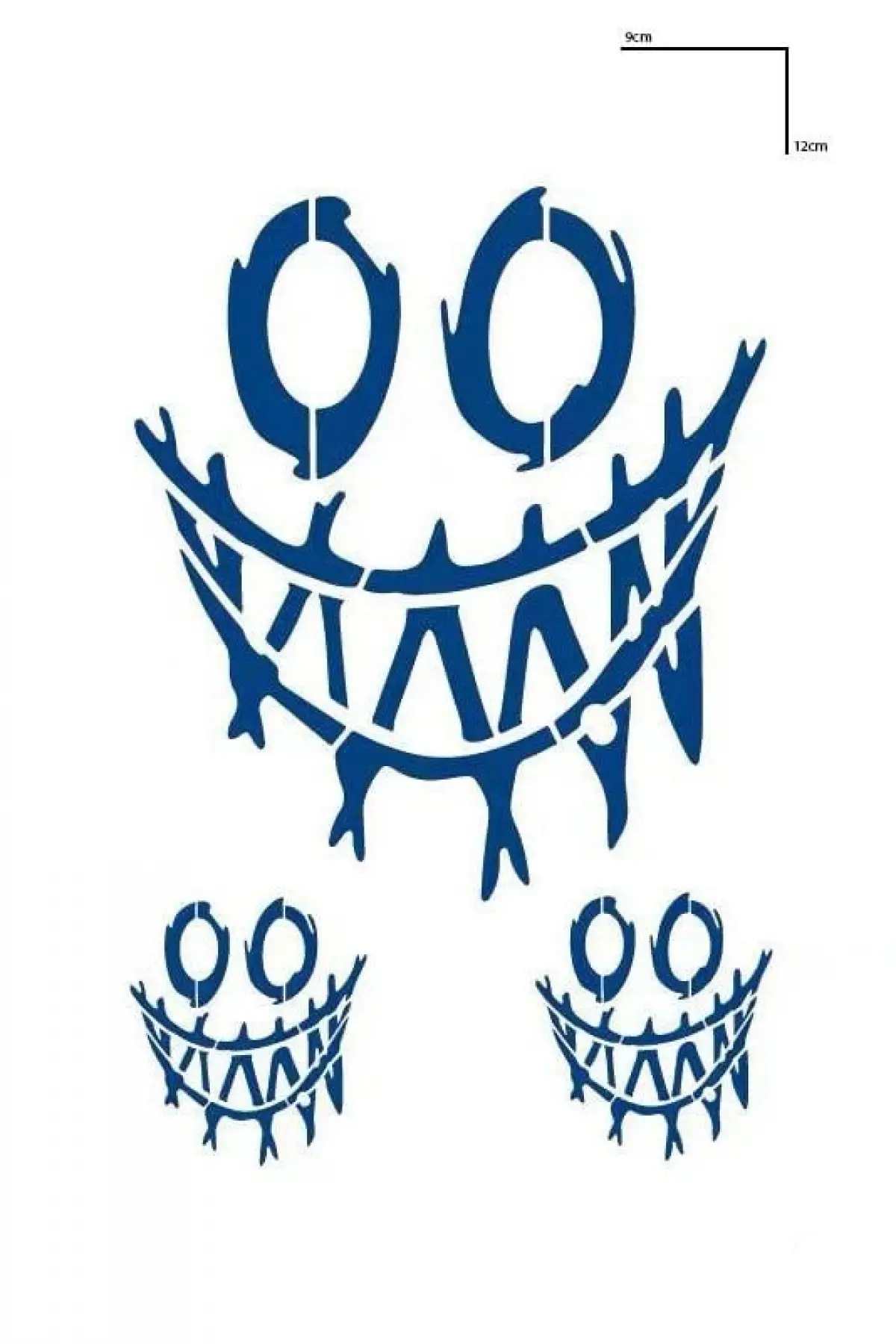 Gülen Yüz Figürlü 12 Saat Sonra Kararan Geçici Mini Dövme Tattoo