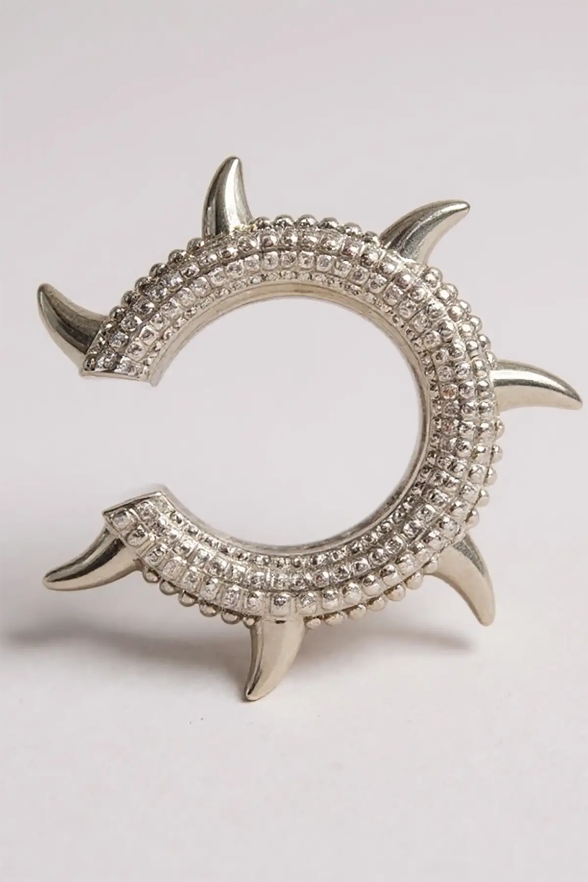 Gümüş Renk 14K Altın Kaplama TX Ear Cuff (Tek)