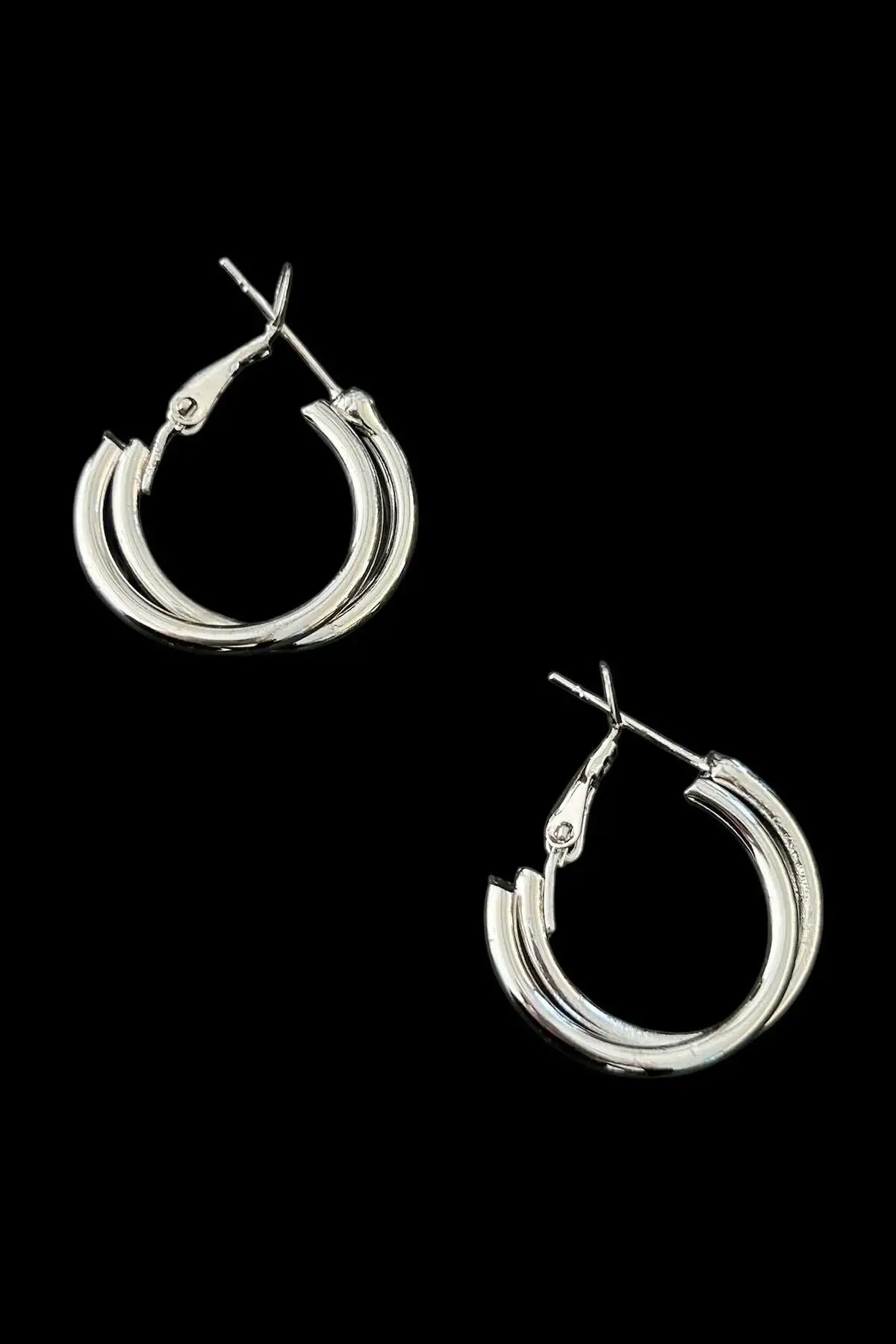 Gümüş Renk 15MM Halka Küpe (Çift)