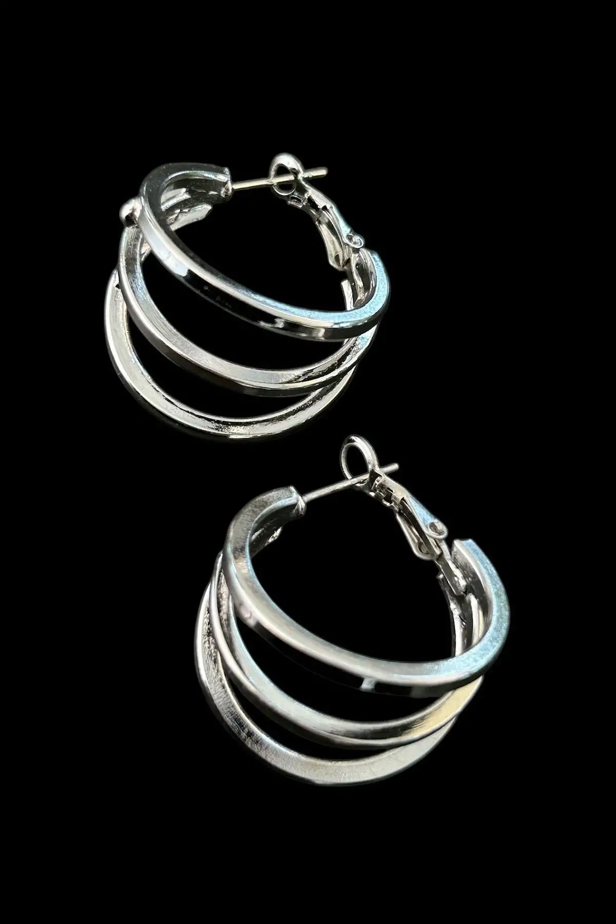 Gümüş Renk 20MM Halka Küpe (Çift)