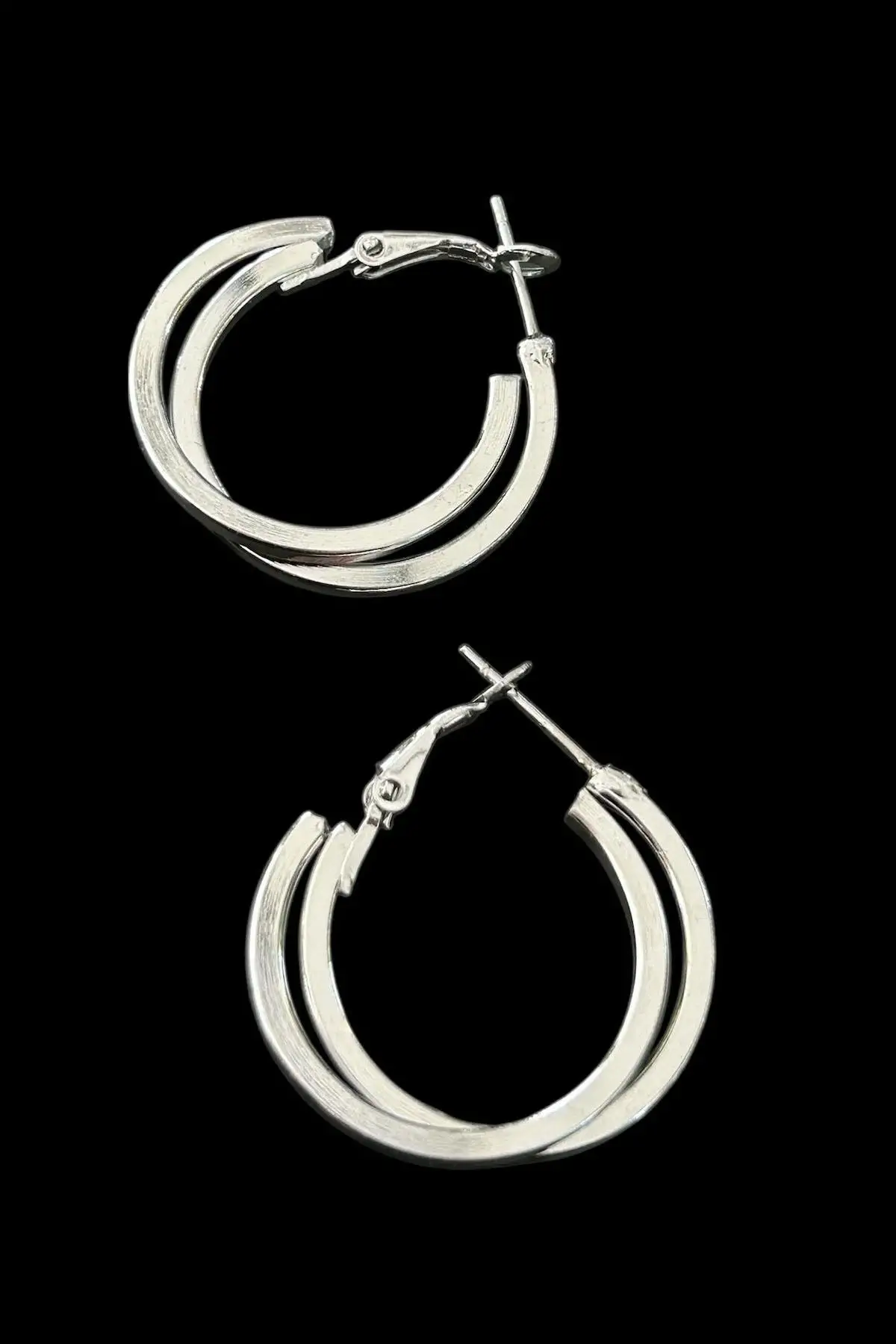 Gümüş Renk 20MM Halka Küpe (Çift)