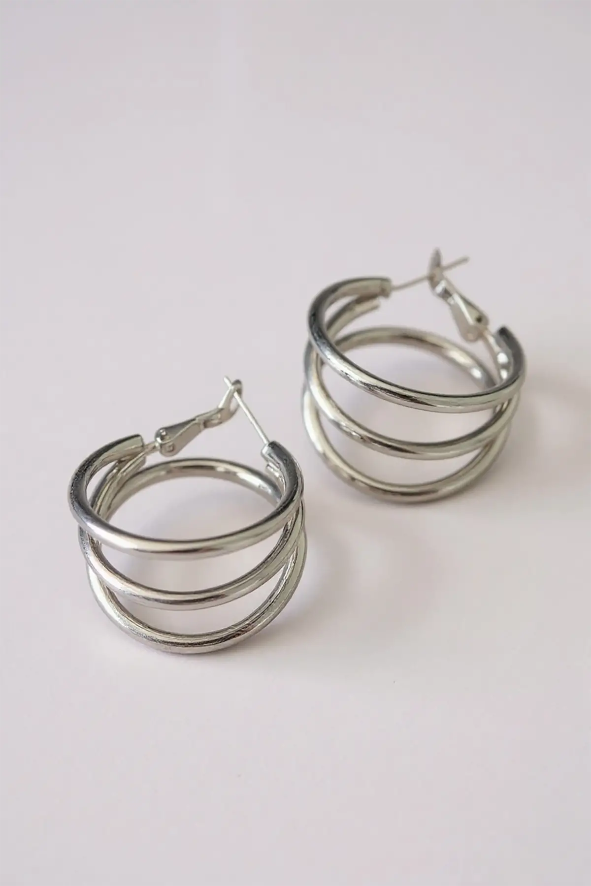 Gümüş Renk 20MM Halka Küpe (Çift)